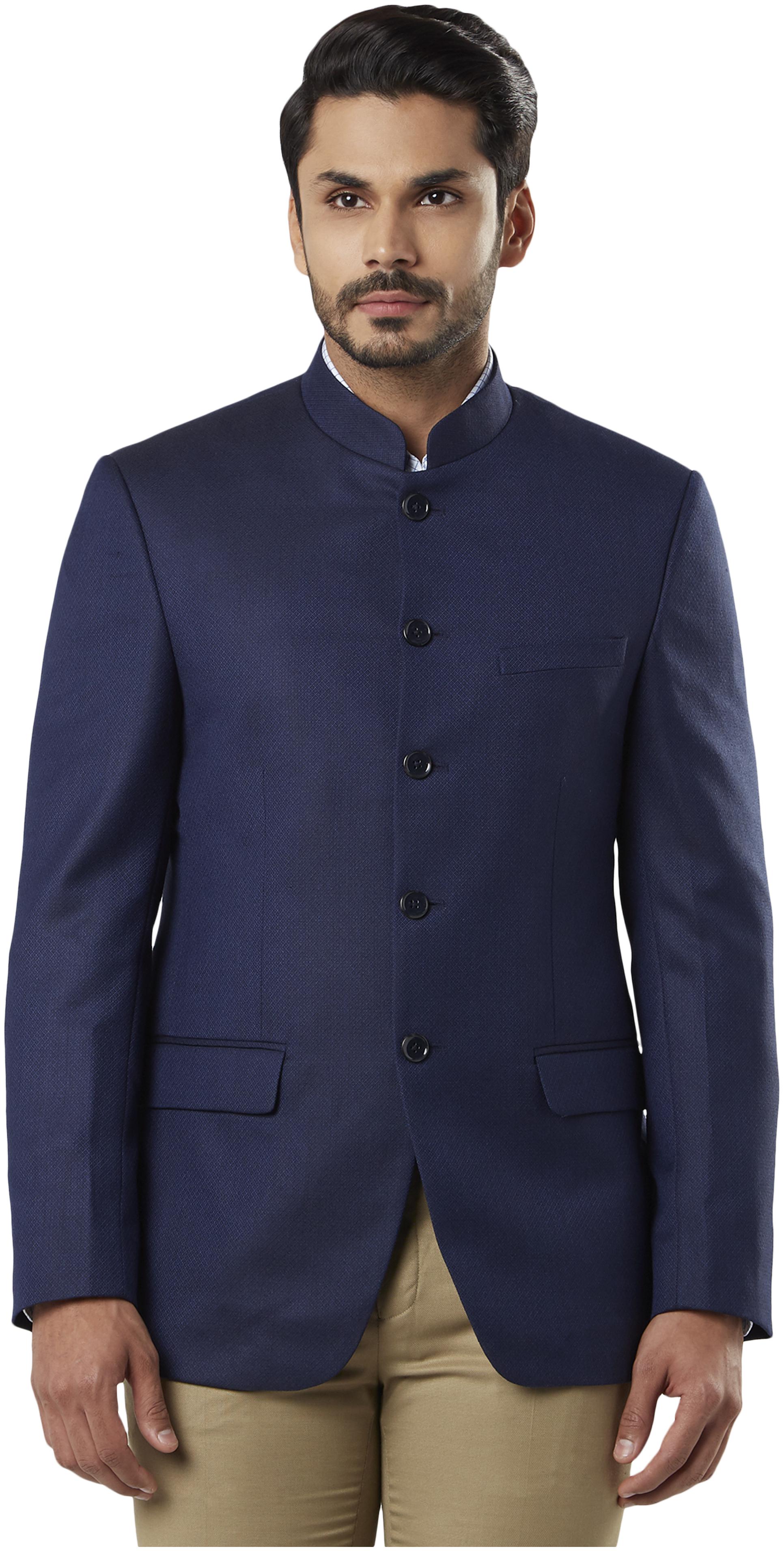 

Raymond Men Polyester Single Breasted Blazer Blue