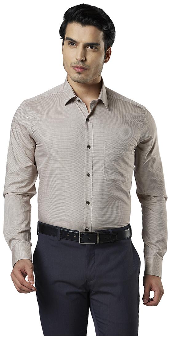 

Raymond Men Regular fit Formal Shirt - Beige