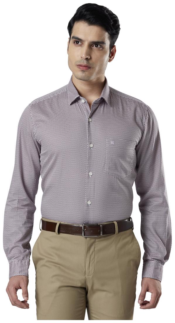 

Raymond Men Purple Printed Regular Fit Casual Shirt