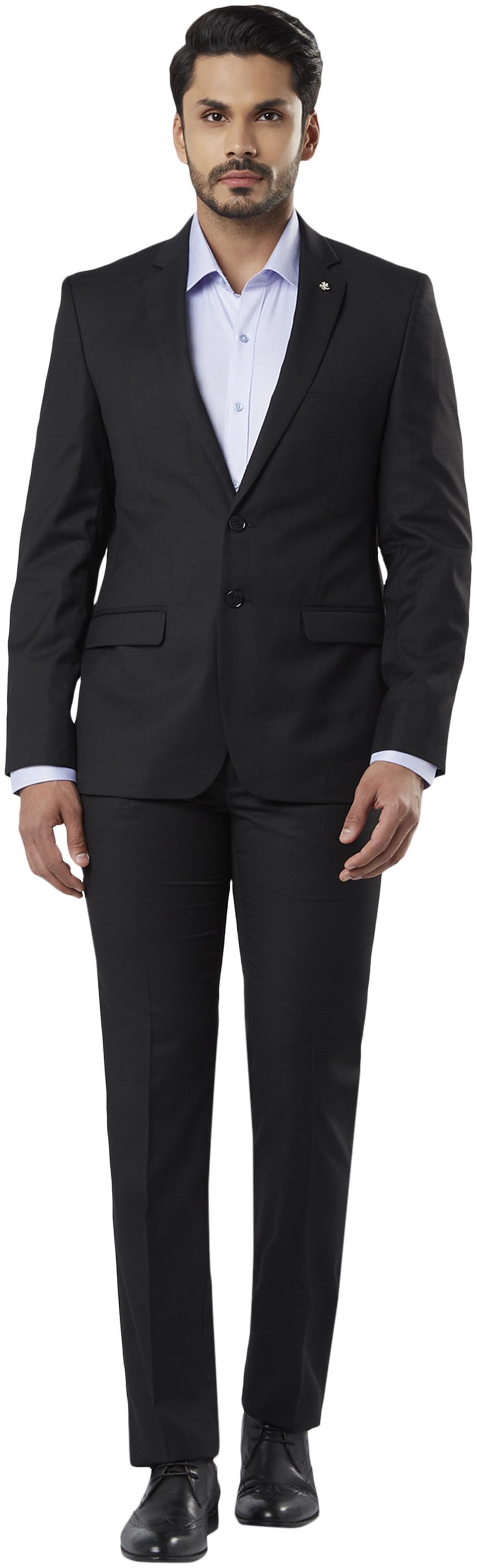 

Raymond Men Polyester Single Breasted Suit Black