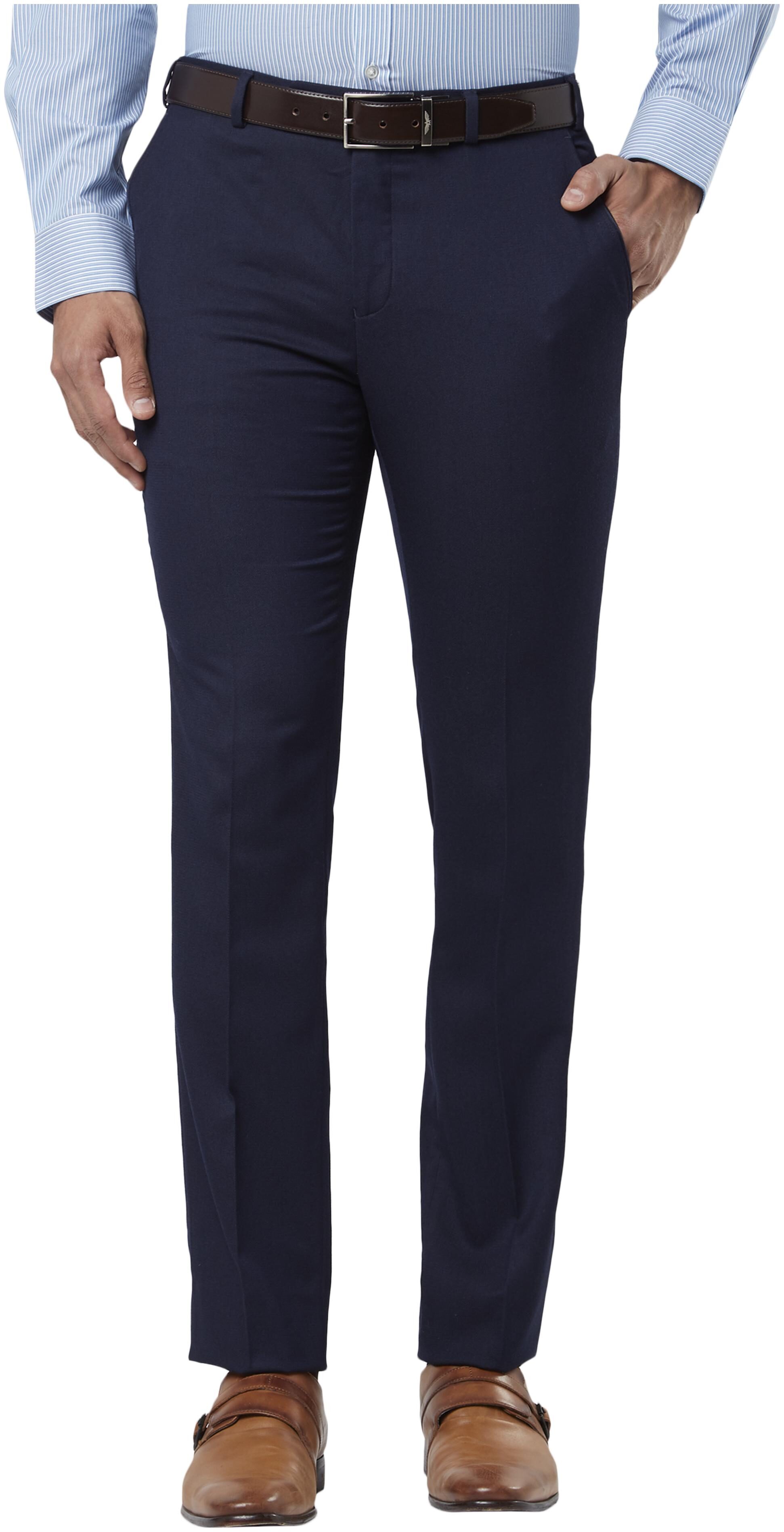 

Raymond Men Solid Slim Fit Formal Trouser - Blue