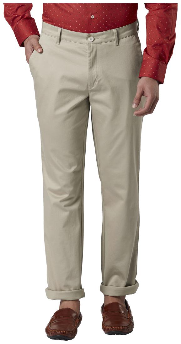 

Raymond Men Yellow Solid Slim fit Regular trousers