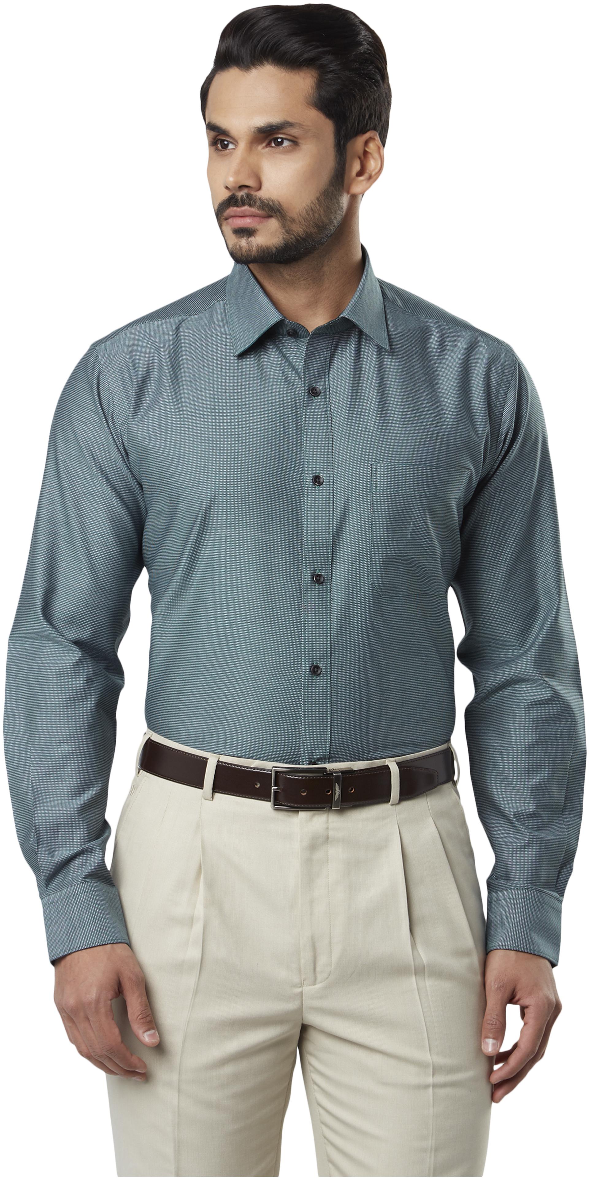 

Raymond Men Slim fit Formal Shirt - Green