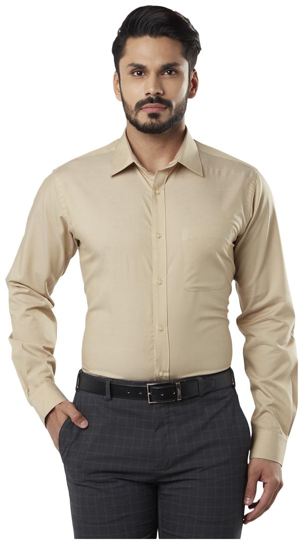 

Raymond Men Slim fit Formal Shirt - Beige