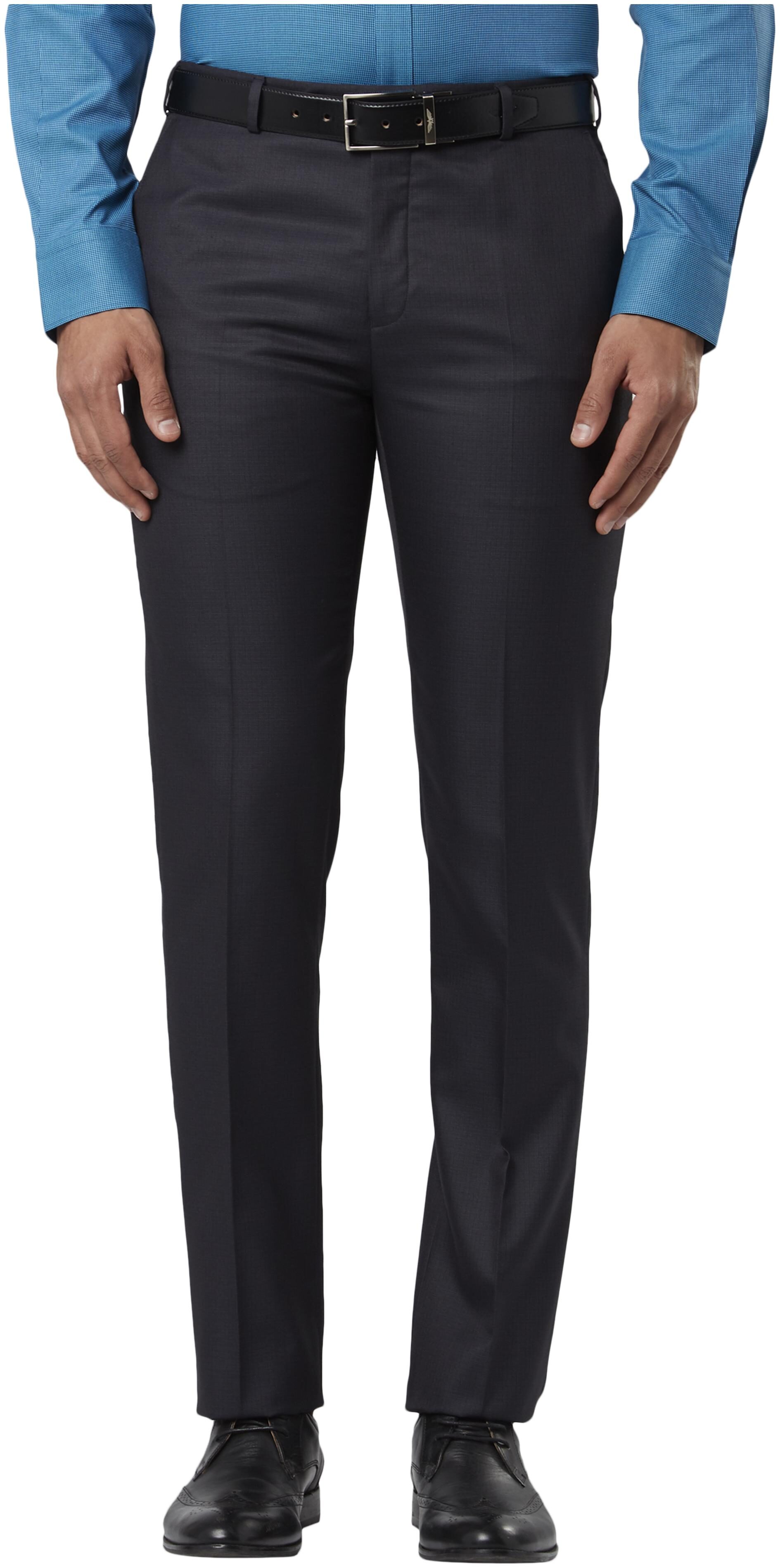 

Raymond Men Solid Regular Fit Formal Trouser - Black