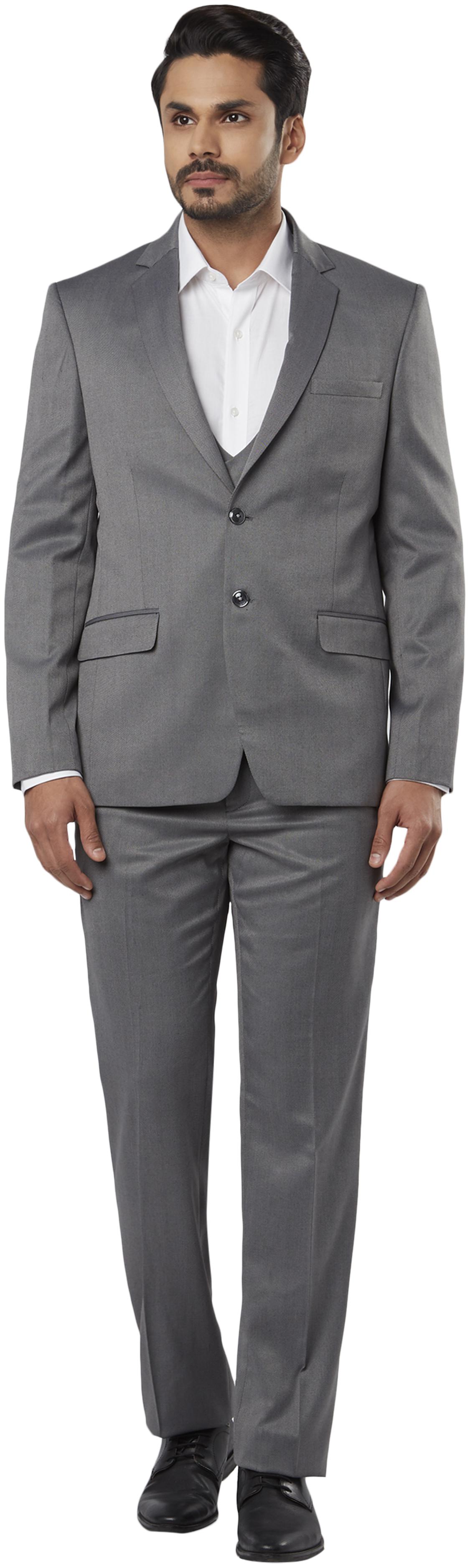 

Raymond Men Rayon Single Breasted Suit Grey