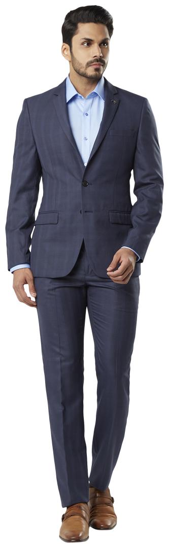 

Raymond Men Solid Slim Fit Single Breasted Suit Blue