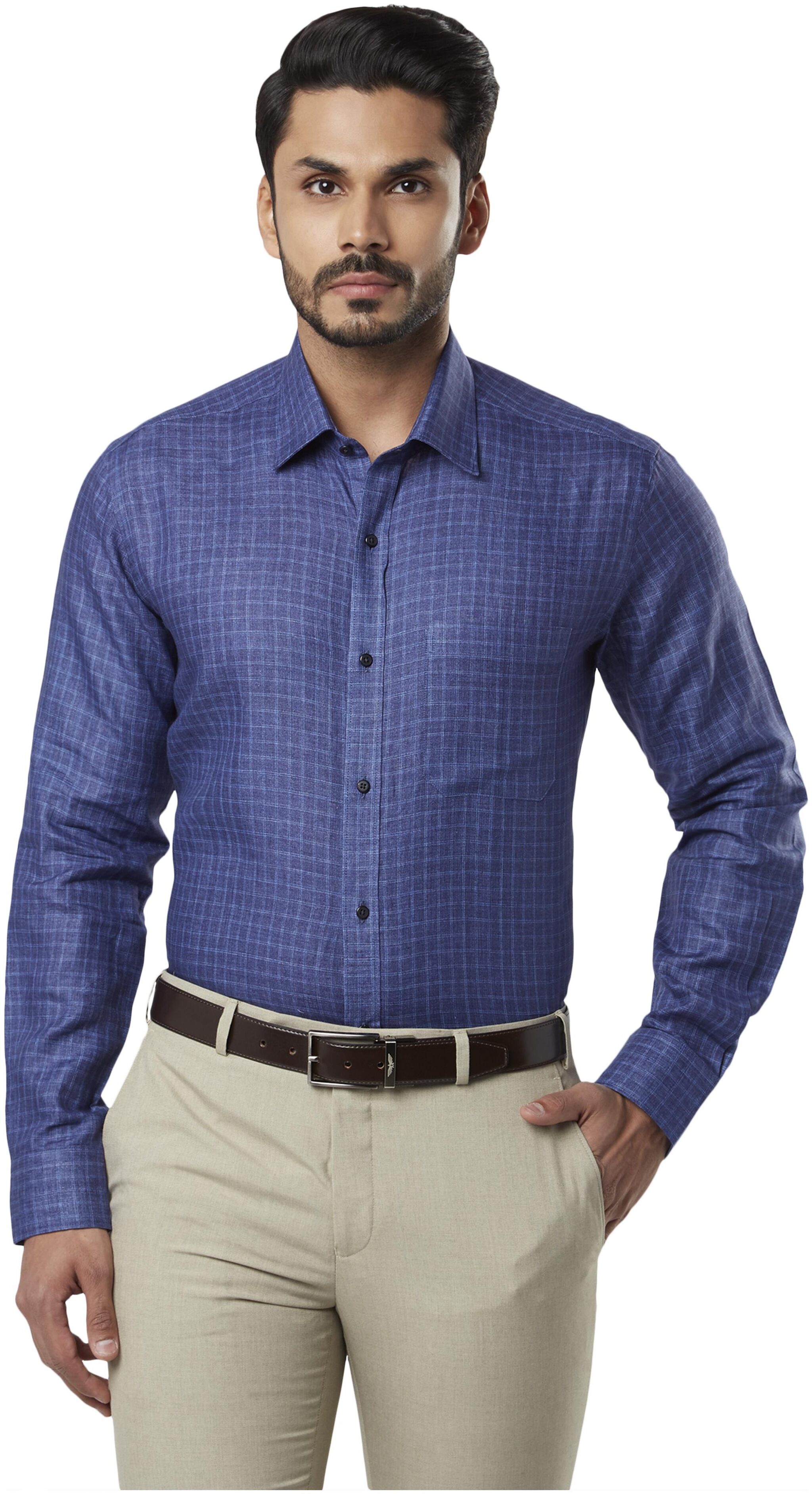 

Raymond Men Regular fit Formal Shirt - Blue