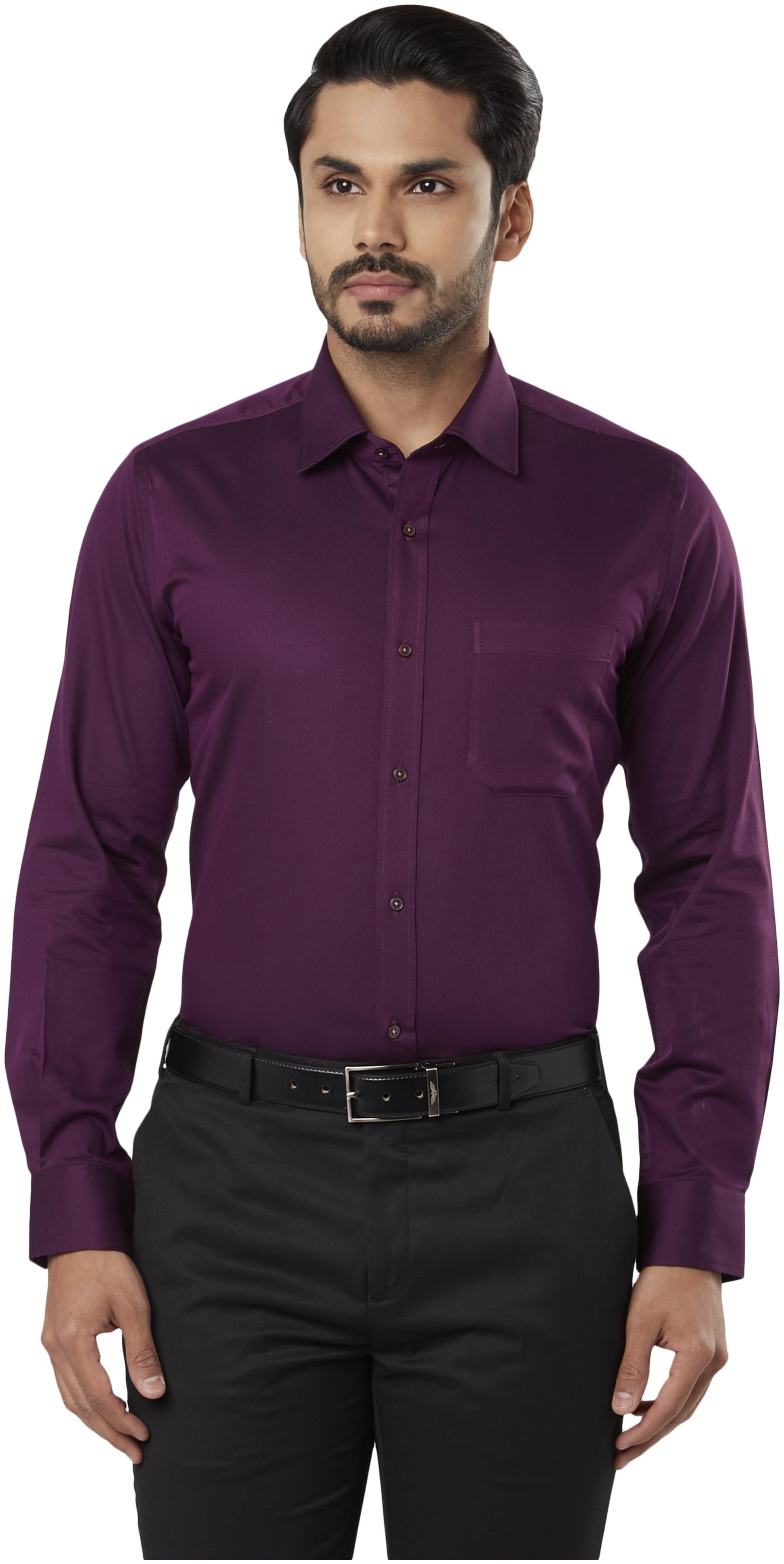 

Raymond Men Regular fit Formal Shirt - Purple