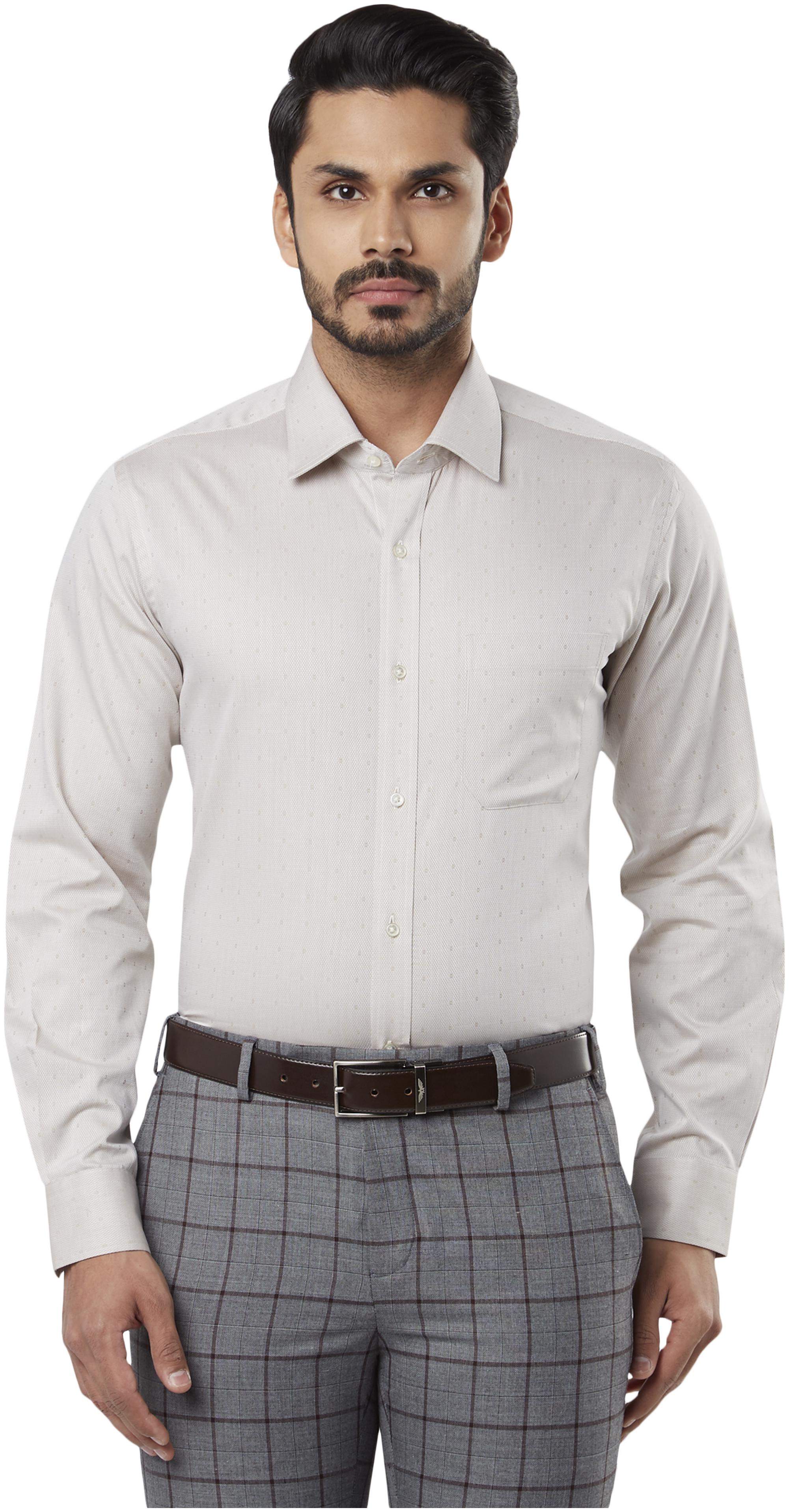 

Raymond Men Regular fit Formal Shirt - Beige