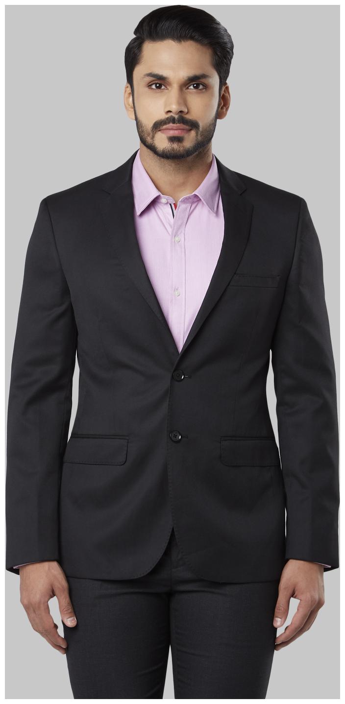 

Raymond Men Black Solid Slim fit Single Breasted Blazer