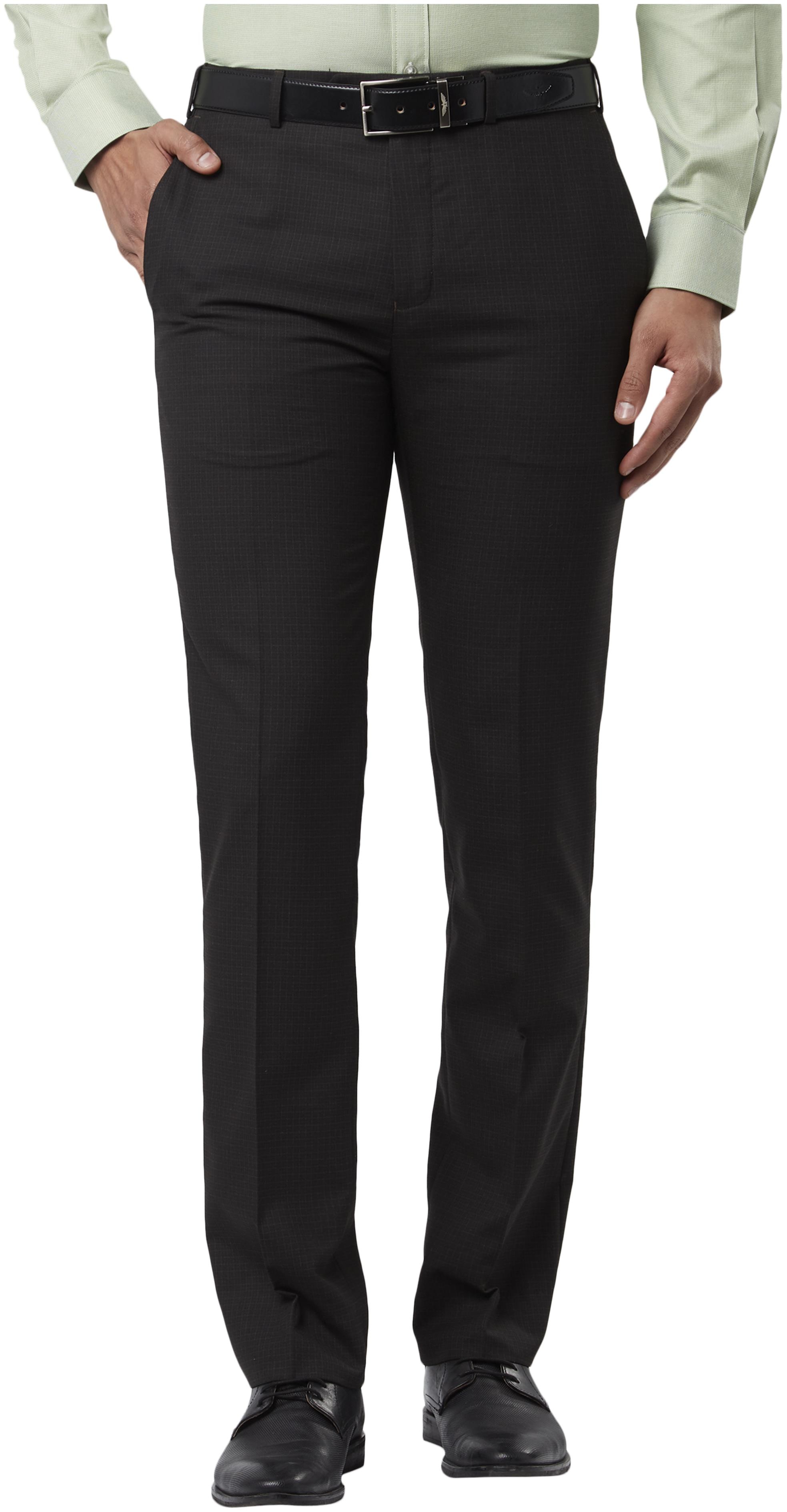 

Raymond Men Checked Regular Fit Formal Trouser - Brown