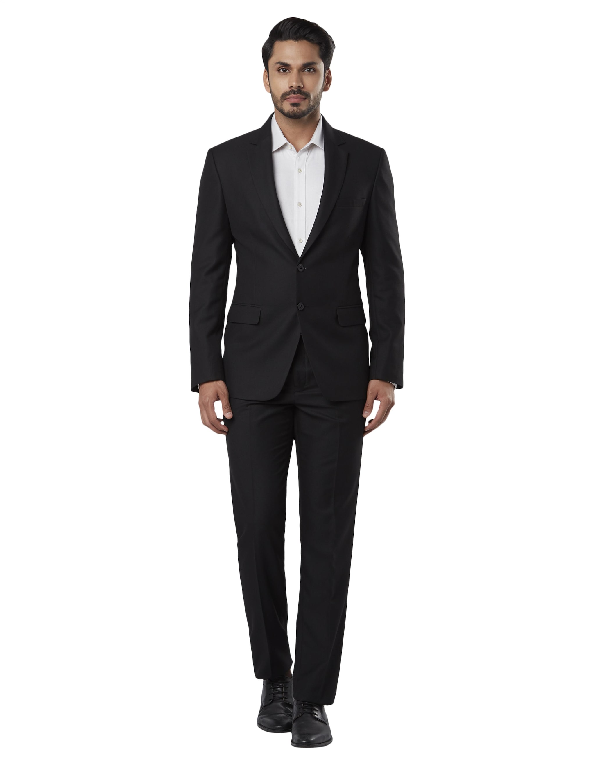

Raymond Men Viscose Single Breasted Suit Black