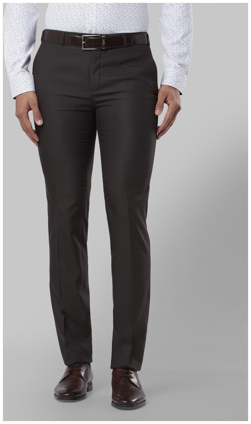 

Raymond Men Solid Slim Fit Formal Trouser - Brown