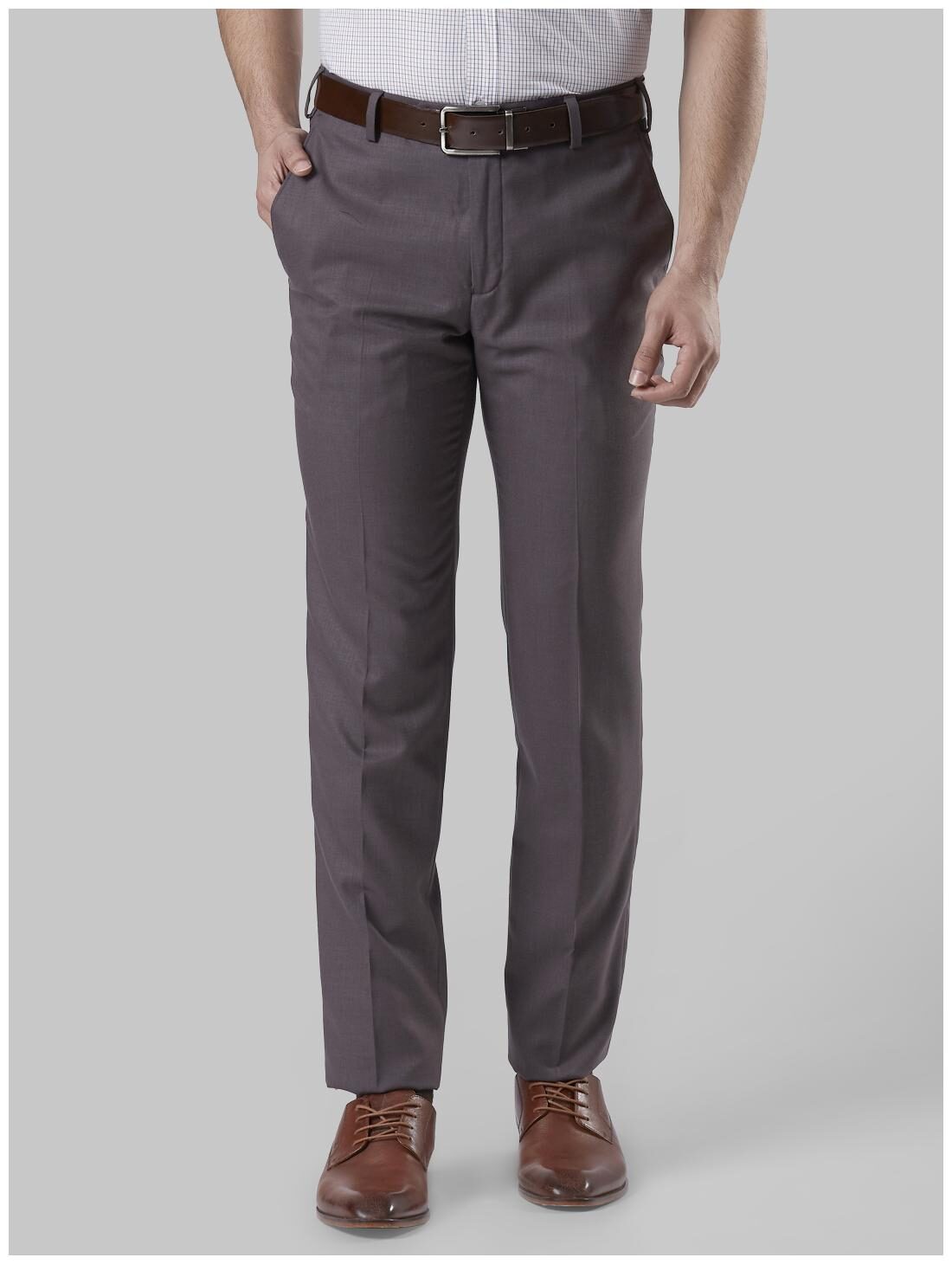 

Raymond Men Solid Slim Fit Formal Trouser - Grey