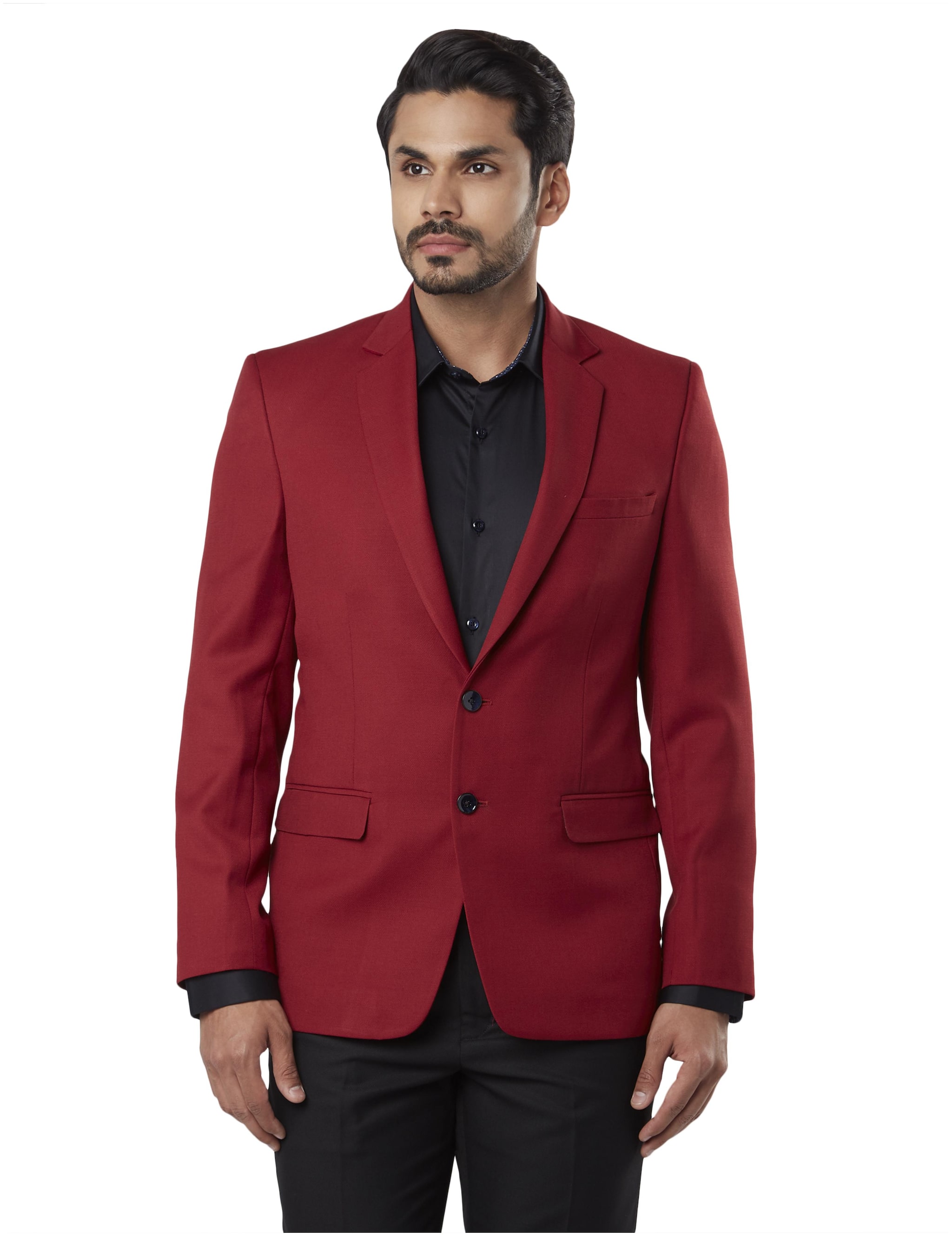 

Raymond Men Polyester Single Breasted Blazer Red