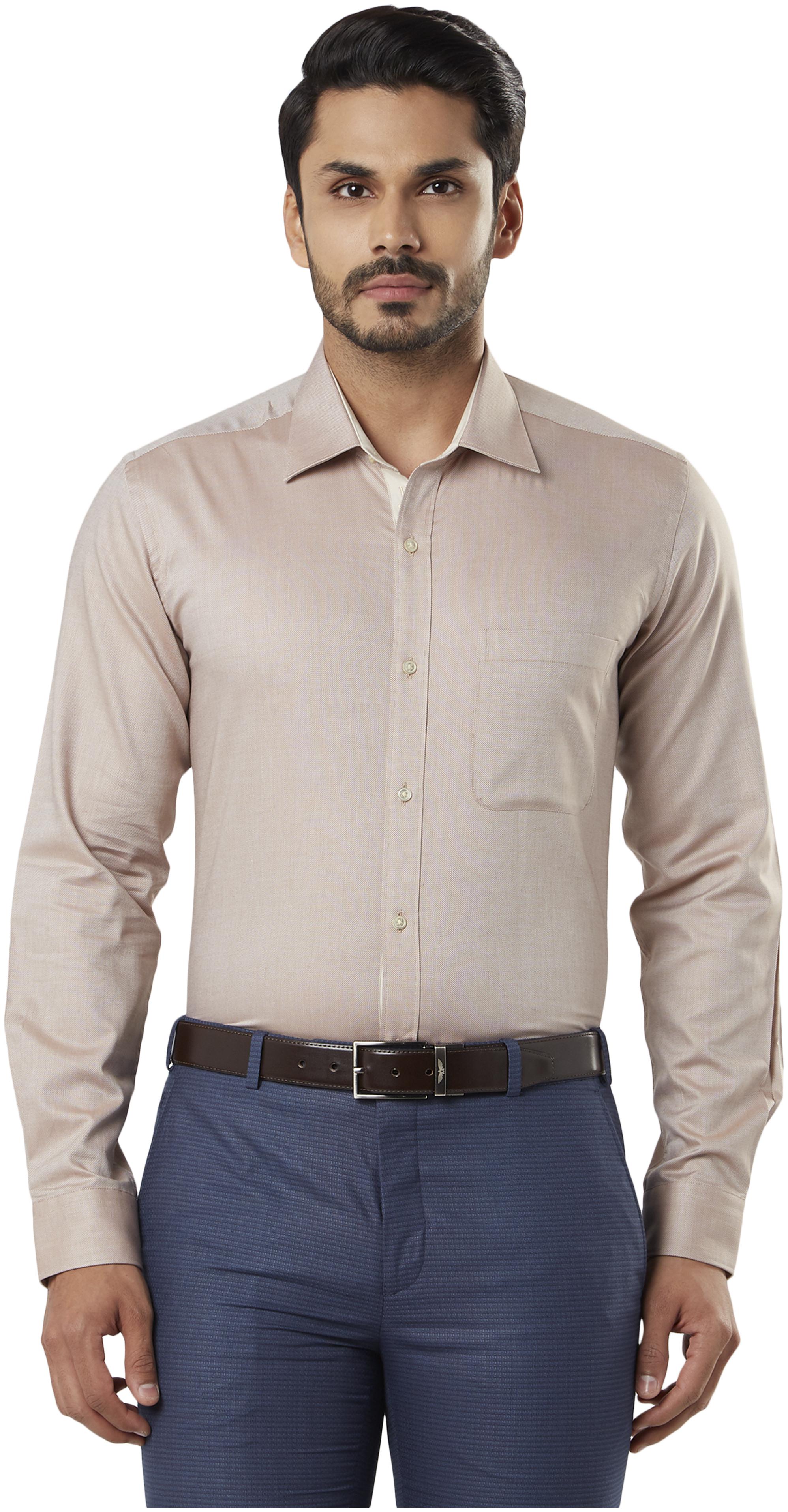 

Raymond Men Regular fit Formal Shirt - Beige