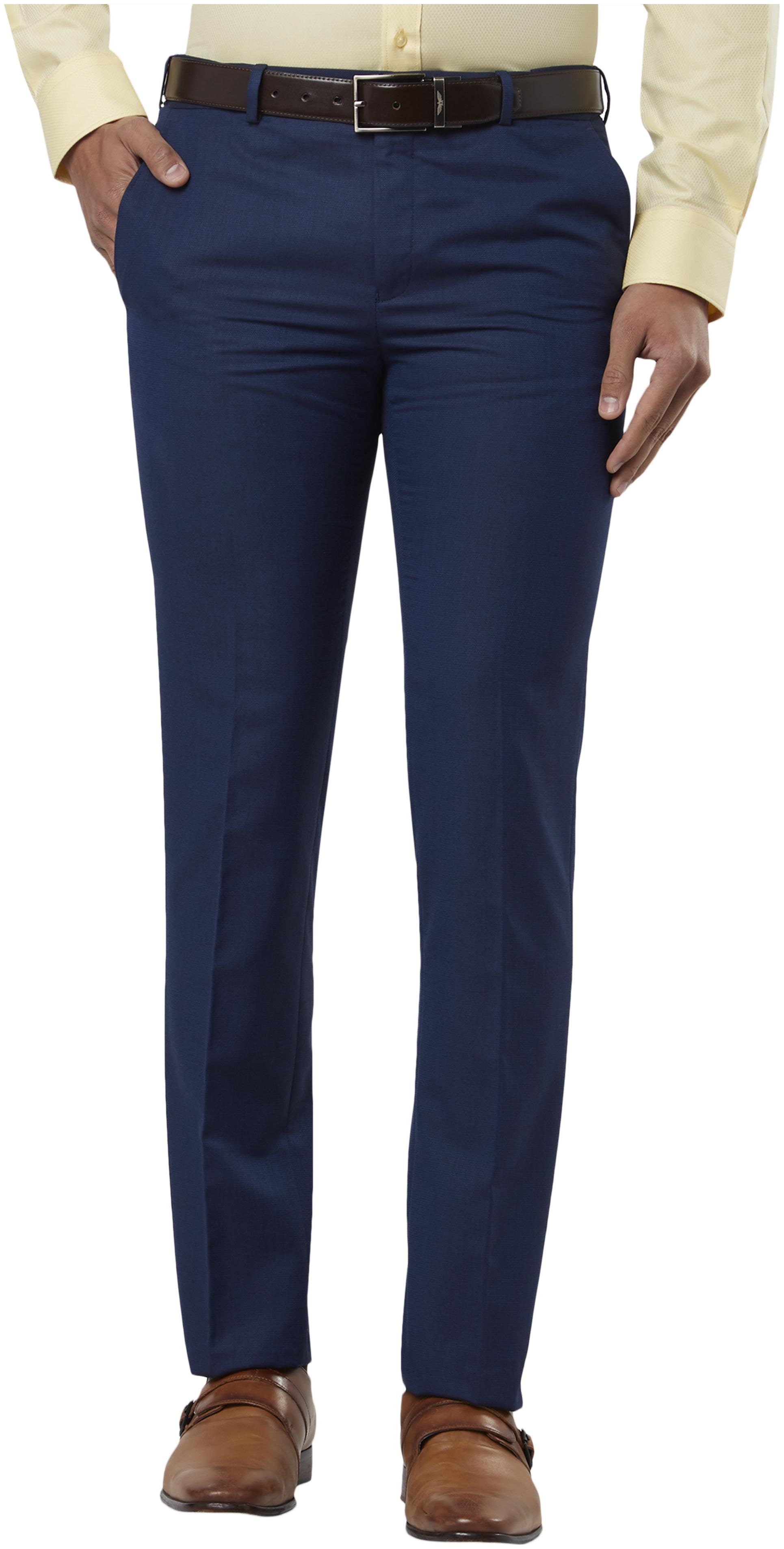 

Raymond Men Solid Slim Fit Formal Trouser - Blue