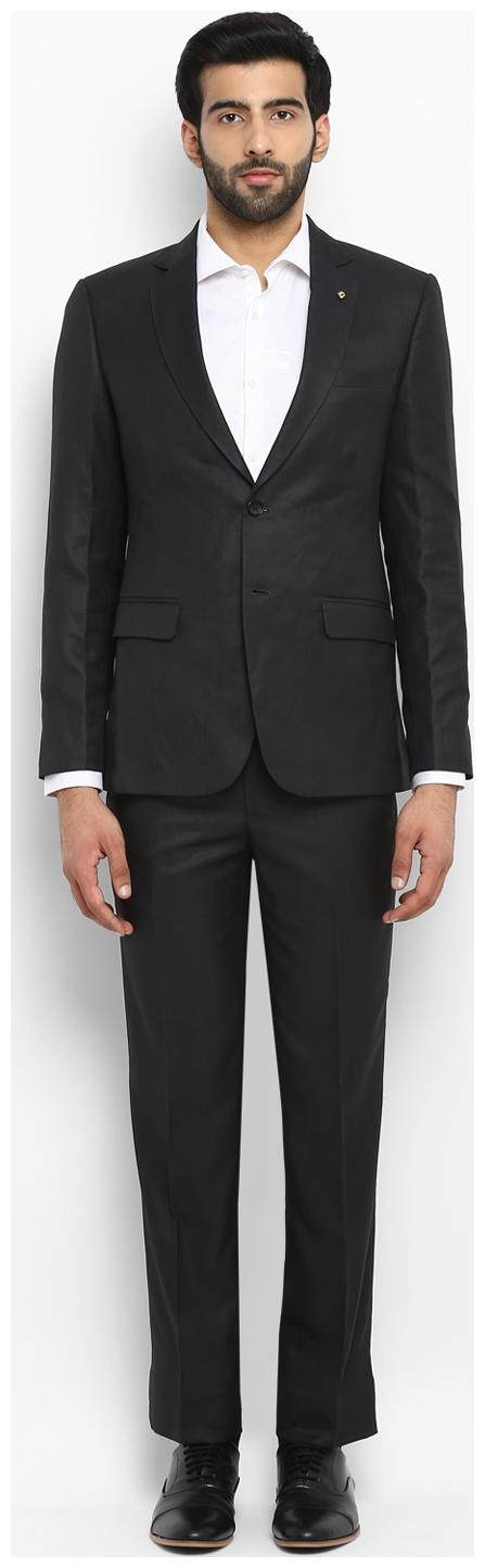 

Raymond Men Solid Slim Fit Single Breasted Suit Black