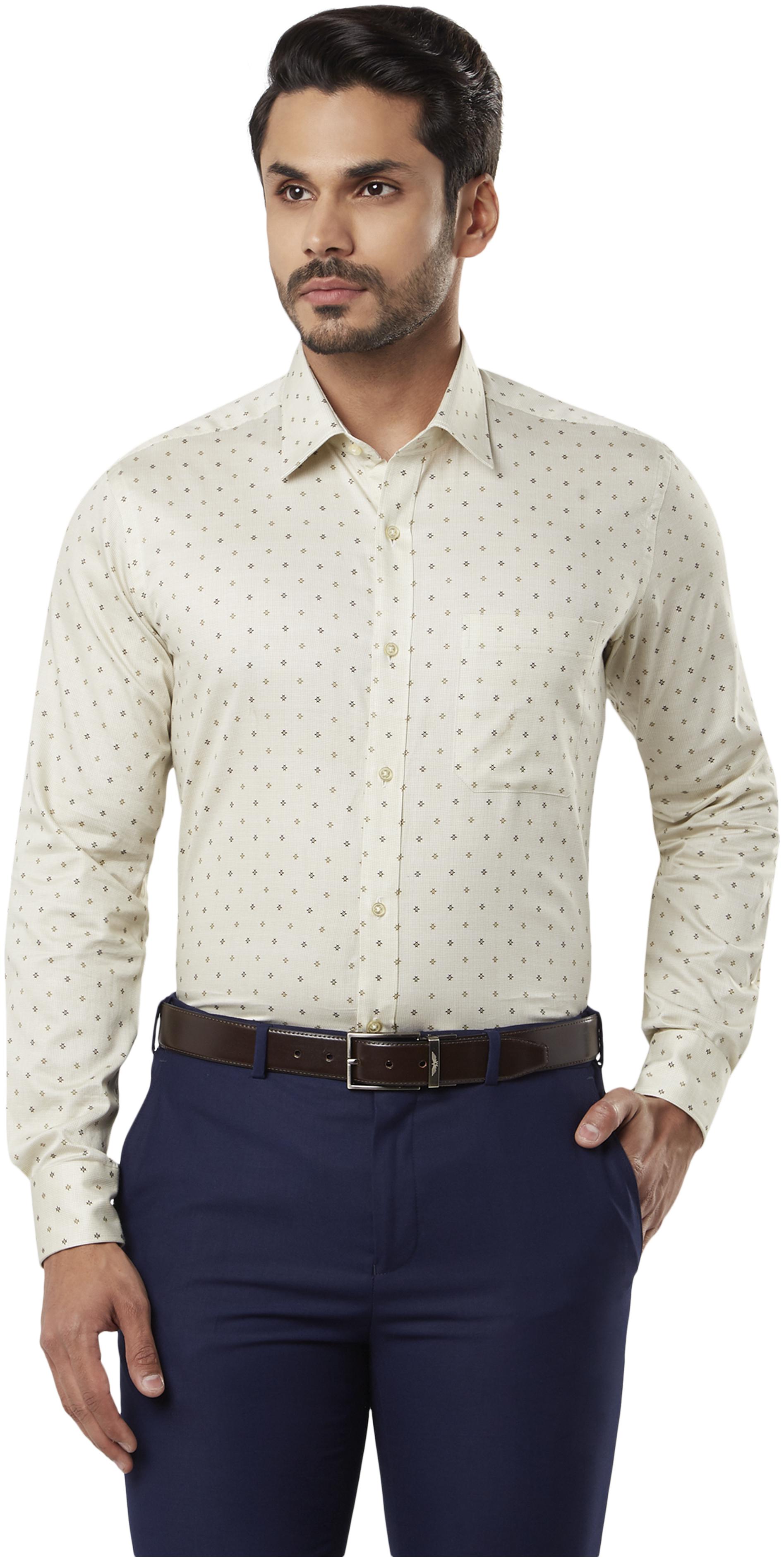 

Raymond Men Slim fit Formal Shirt - Beige