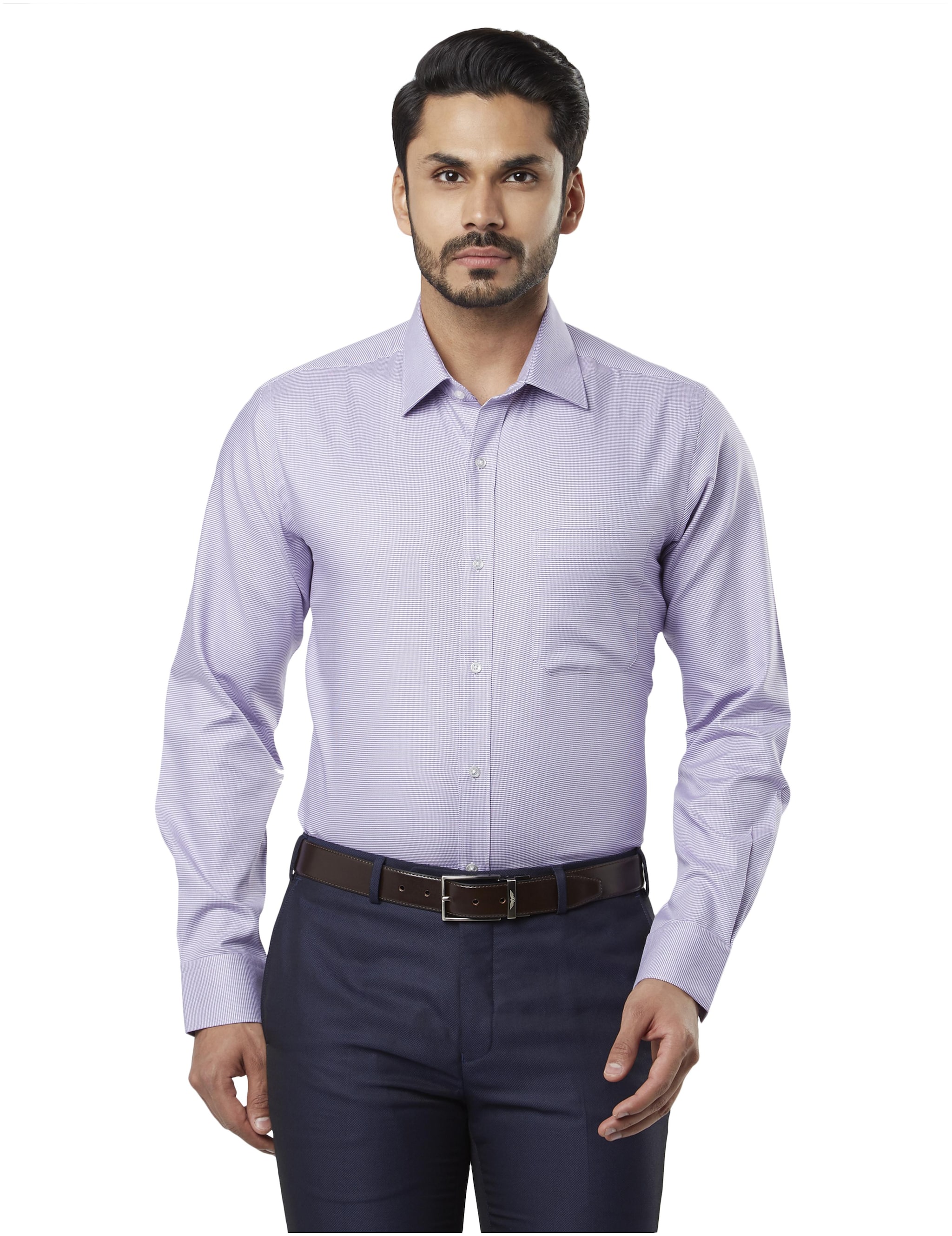 

Raymond Men Regular fit Formal Shirt - Purple