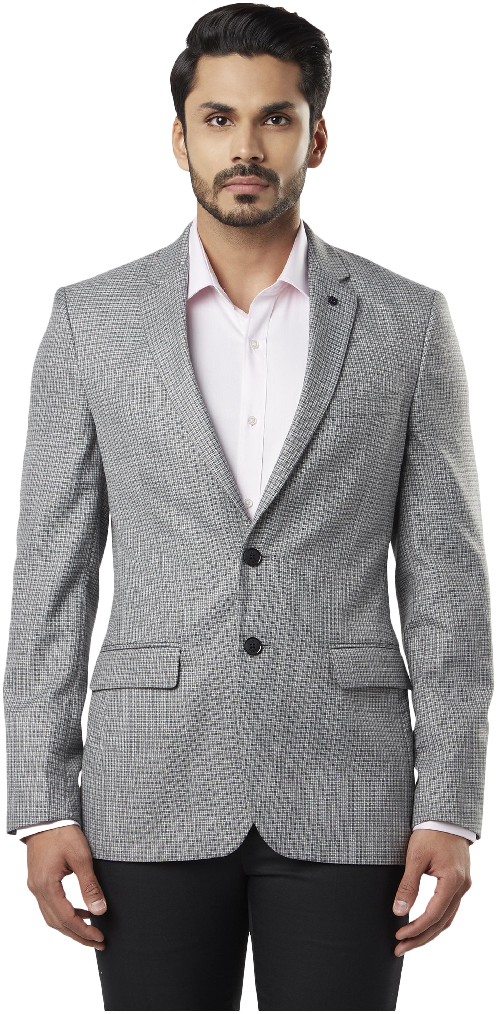 

Raymond Men Polyester Single Breasted Blazer Grey