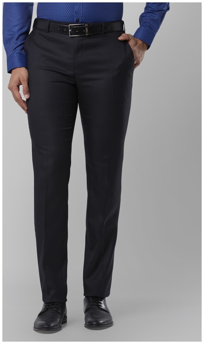 

Raymond Men Solid Slim Fit Formal Trouser - Black