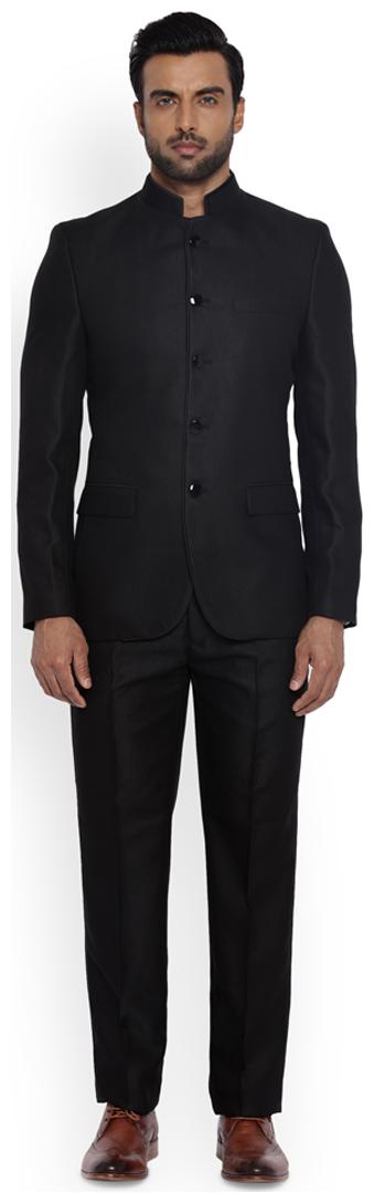 

Raymond Men Solid Regular Fit Single Breasted Suit Black
