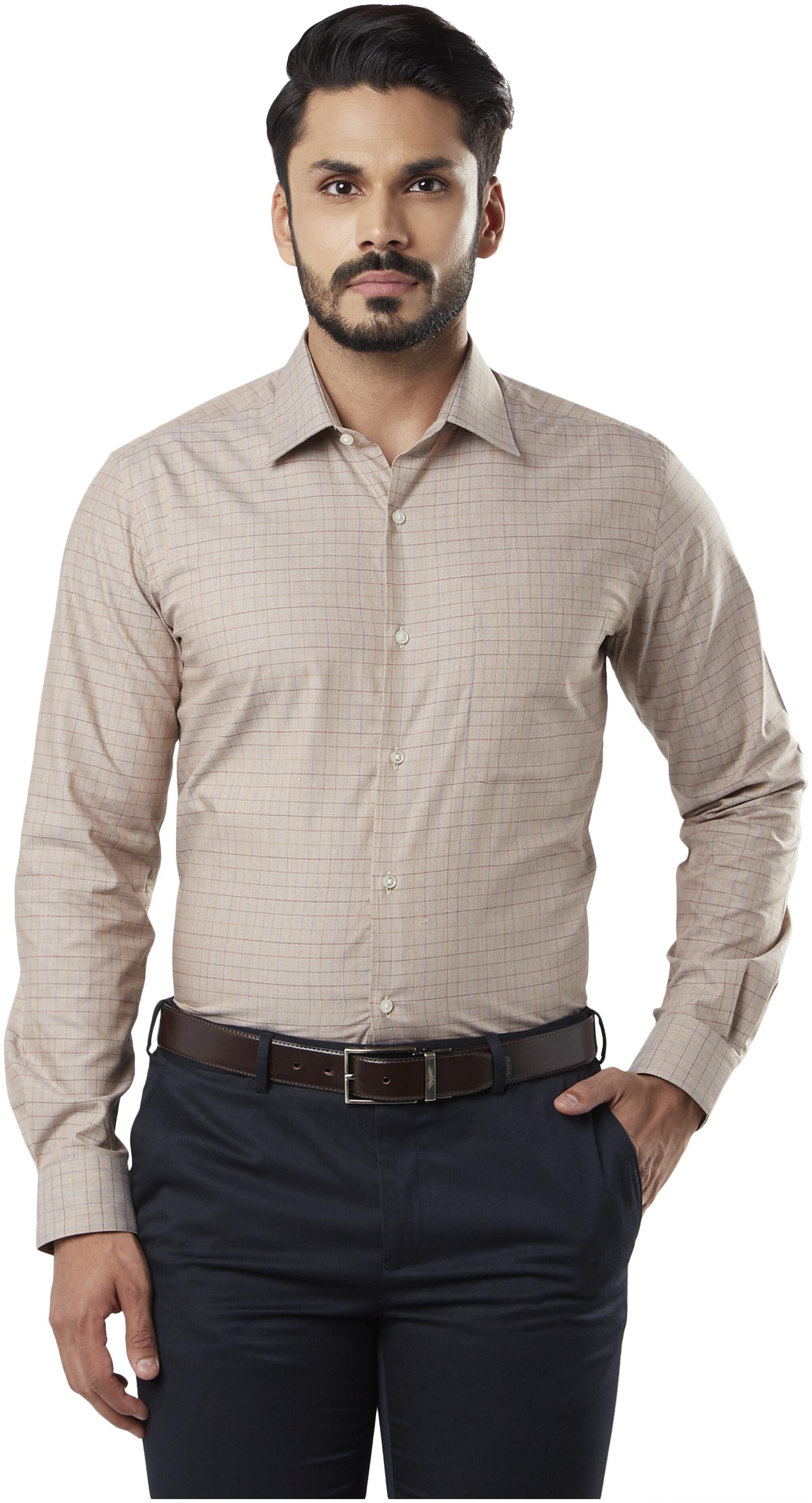 

Raymond Men Regular fit Formal Shirt - Brown