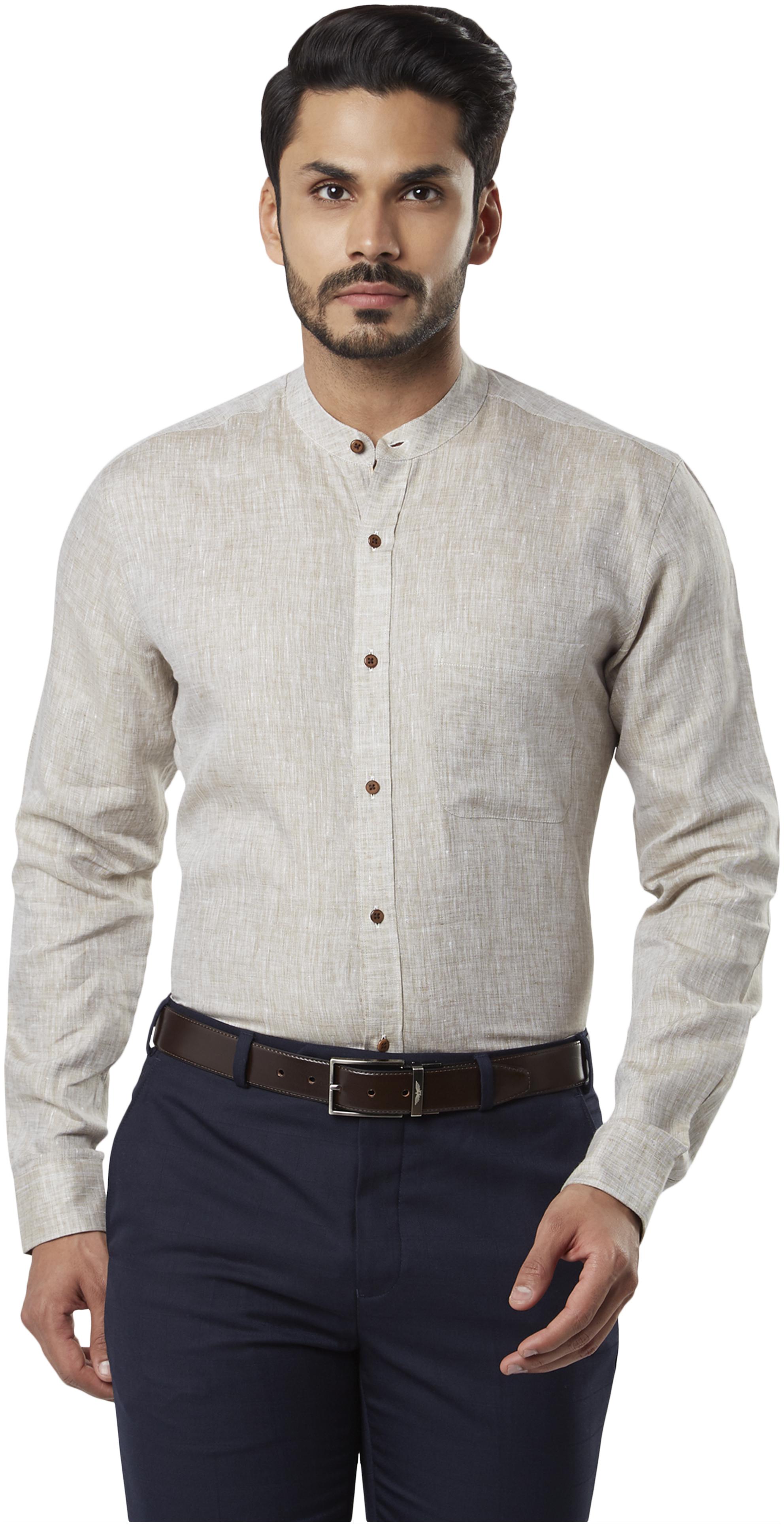 

Raymond Men Regular fit Formal Shirt - Beige