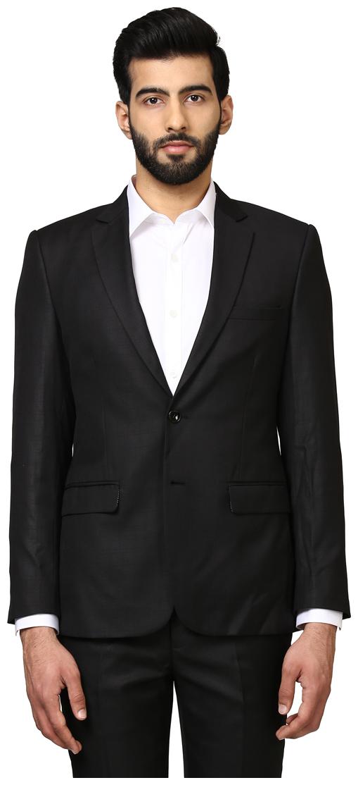 

Raymond Men Black Solid Slim fit Single Breasted Blazer