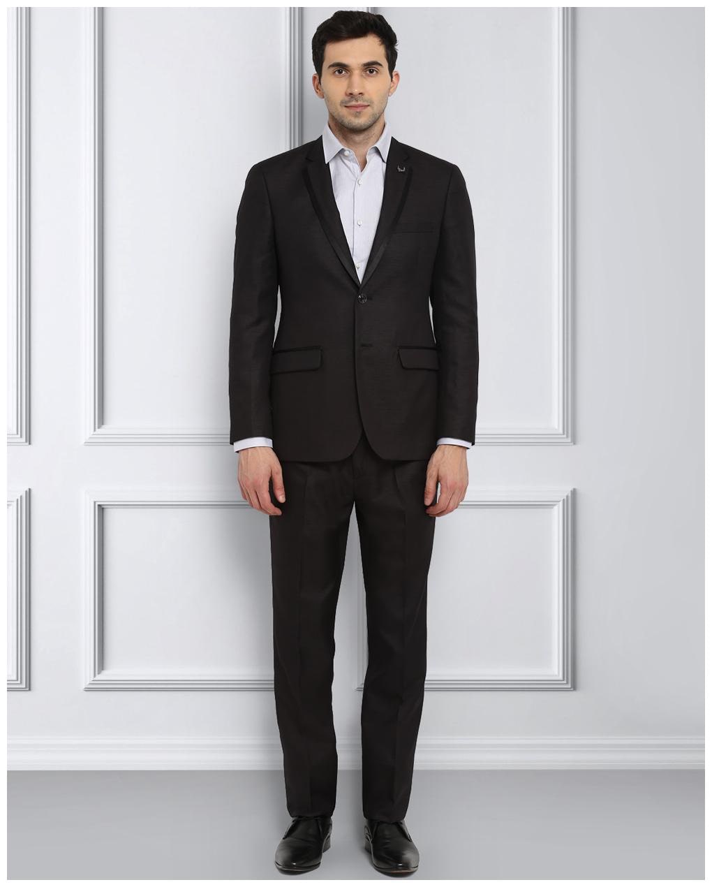 

Raymond Men Solid Regular Fit Single Breasted Suit Brown