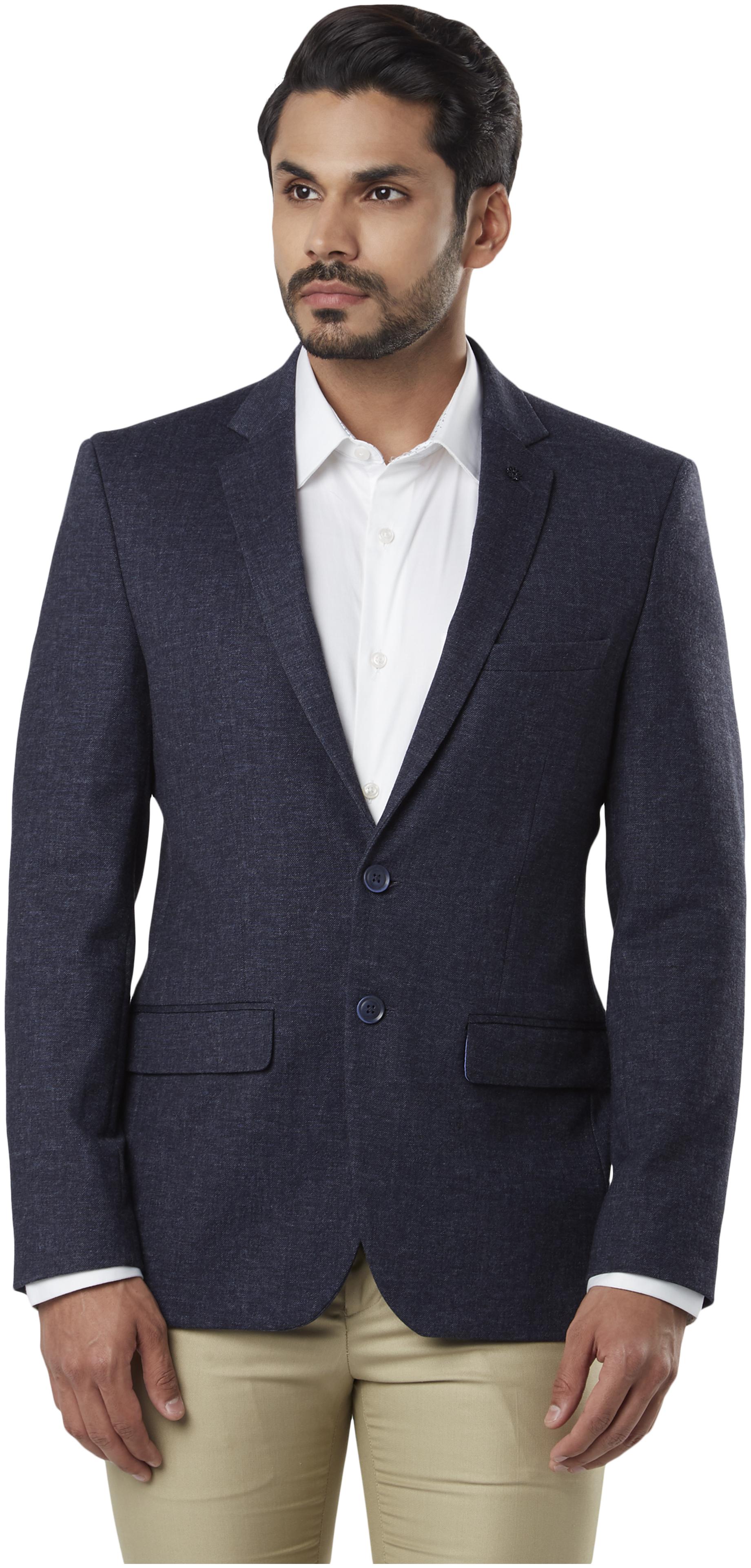 

Raymond Men Rayon Single Breasted Blazer Blue