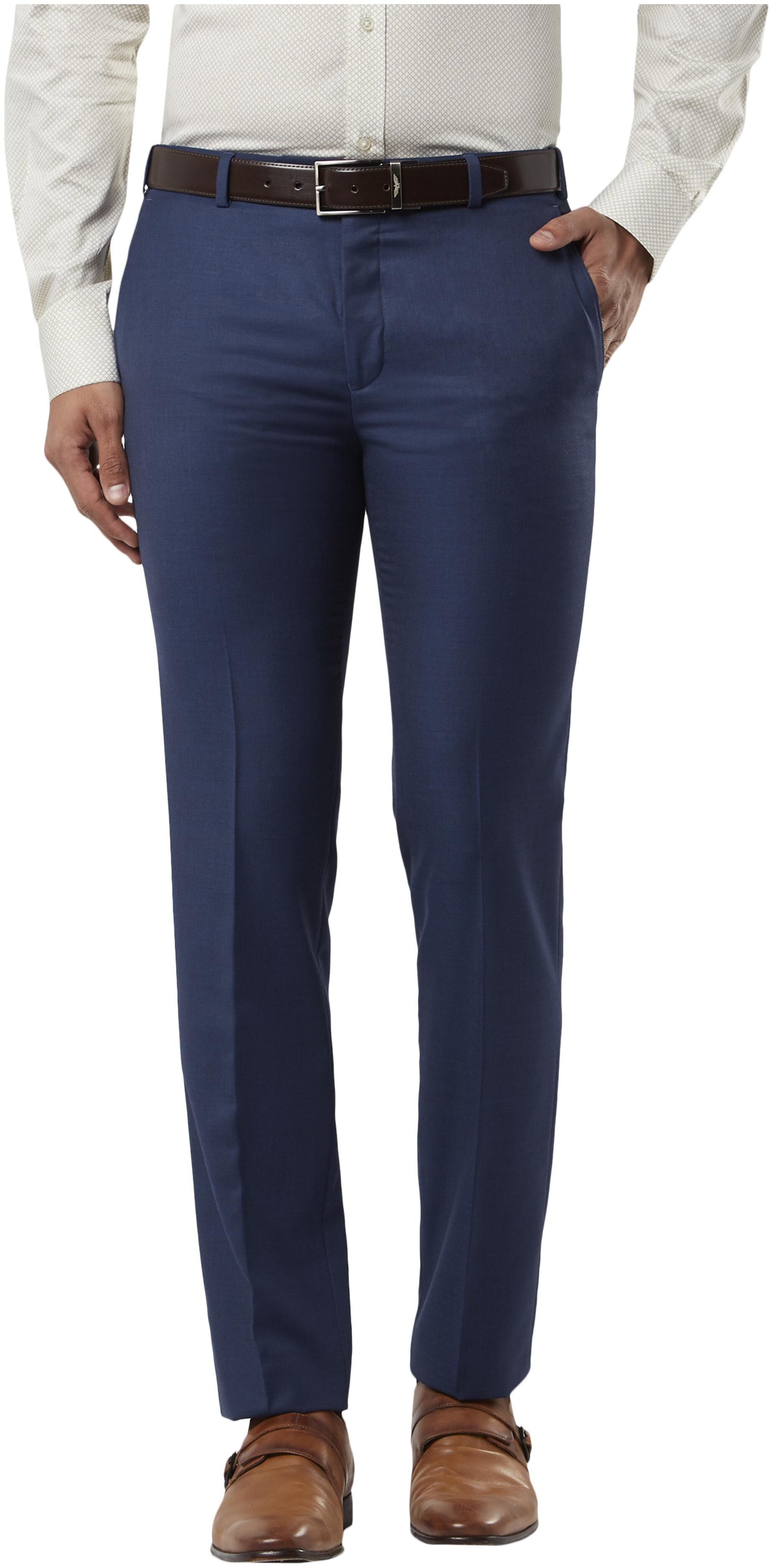 

Raymond Men Solid Slim Fit Formal Trouser - Blue