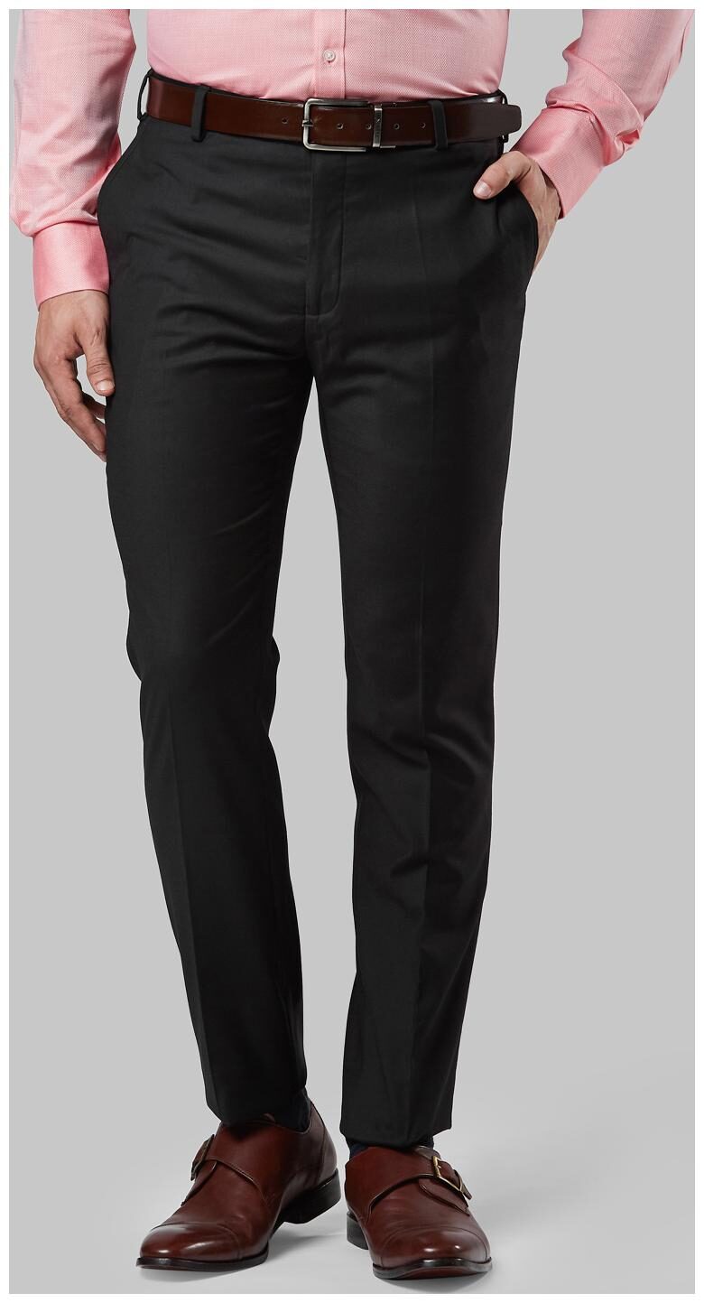 

Raymond Men Solid Slim Fit Formal Trouser - Black