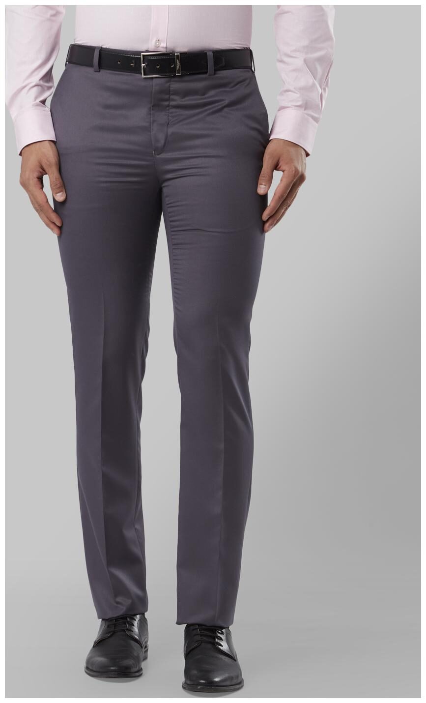 

Raymond Men Solid Slim Fit Formal Trouser - Grey