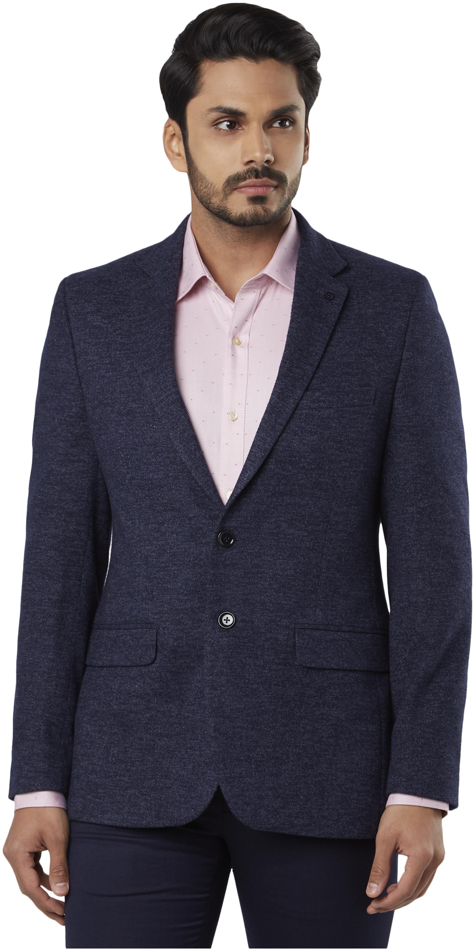 

Raymond Men Rayon Single Breasted Blazer Blue
