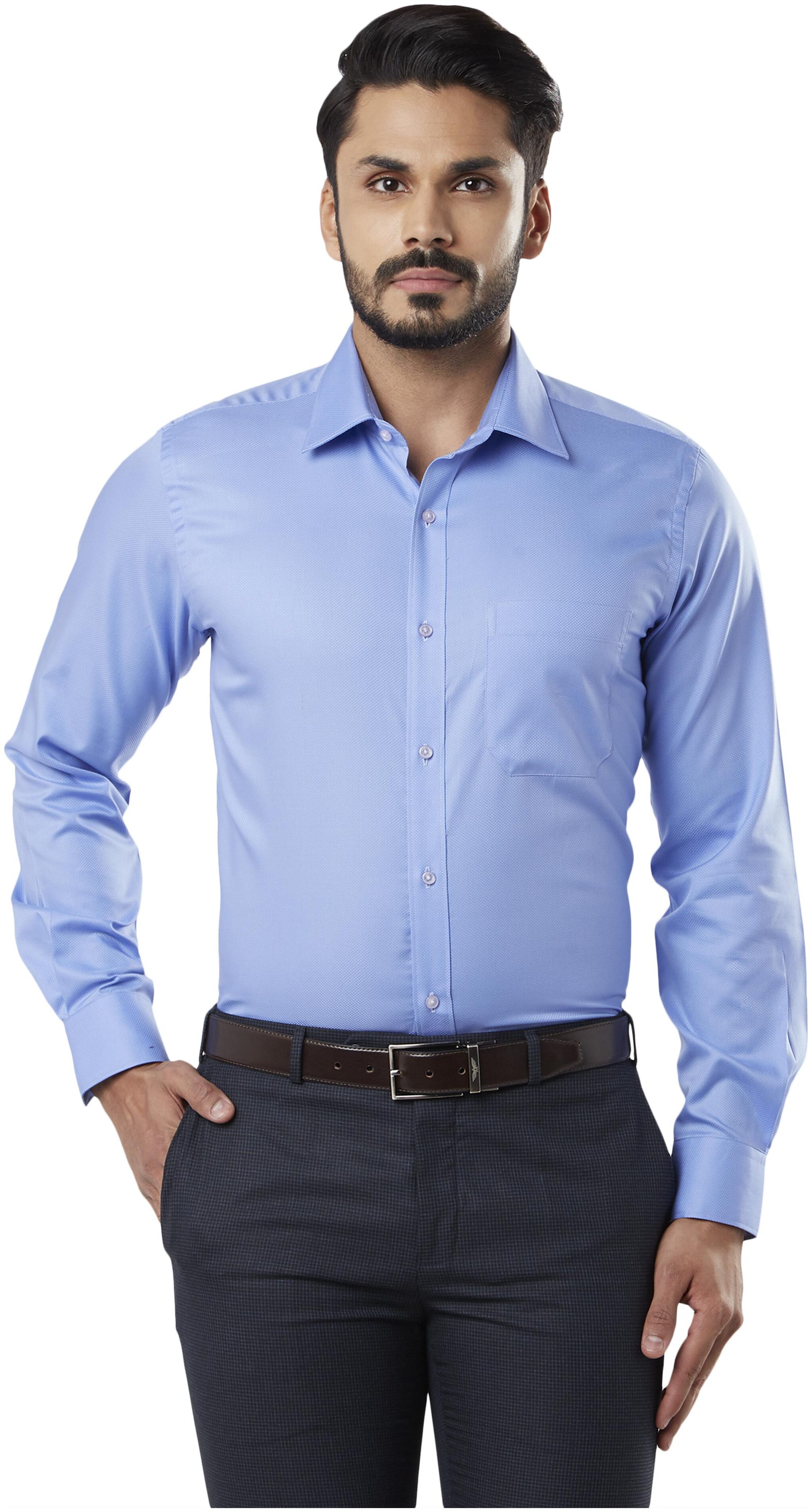 

Raymond Men Regular fit Formal Shirt - Blue