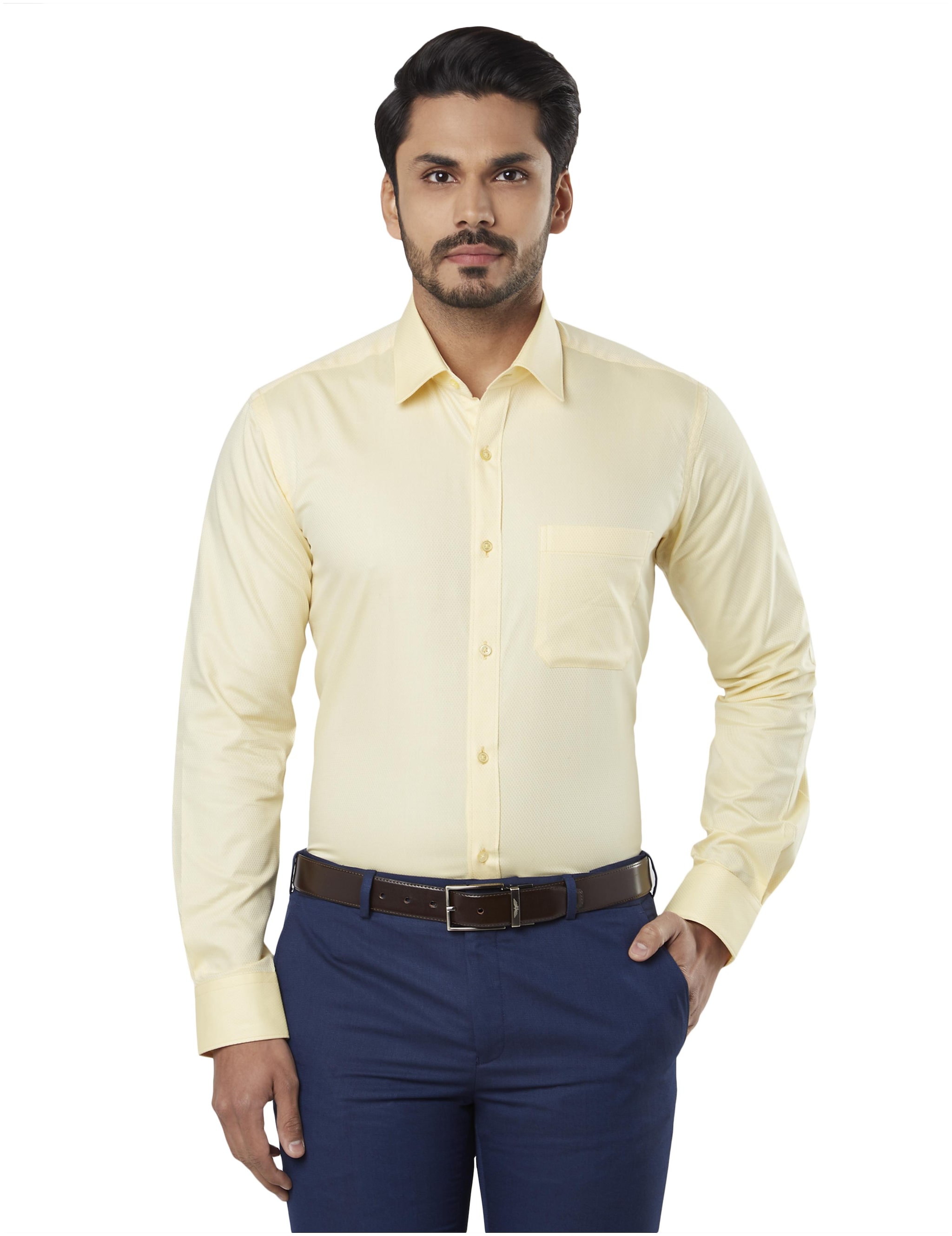 

Raymond Men Regular fit Formal Shirt - Yellow