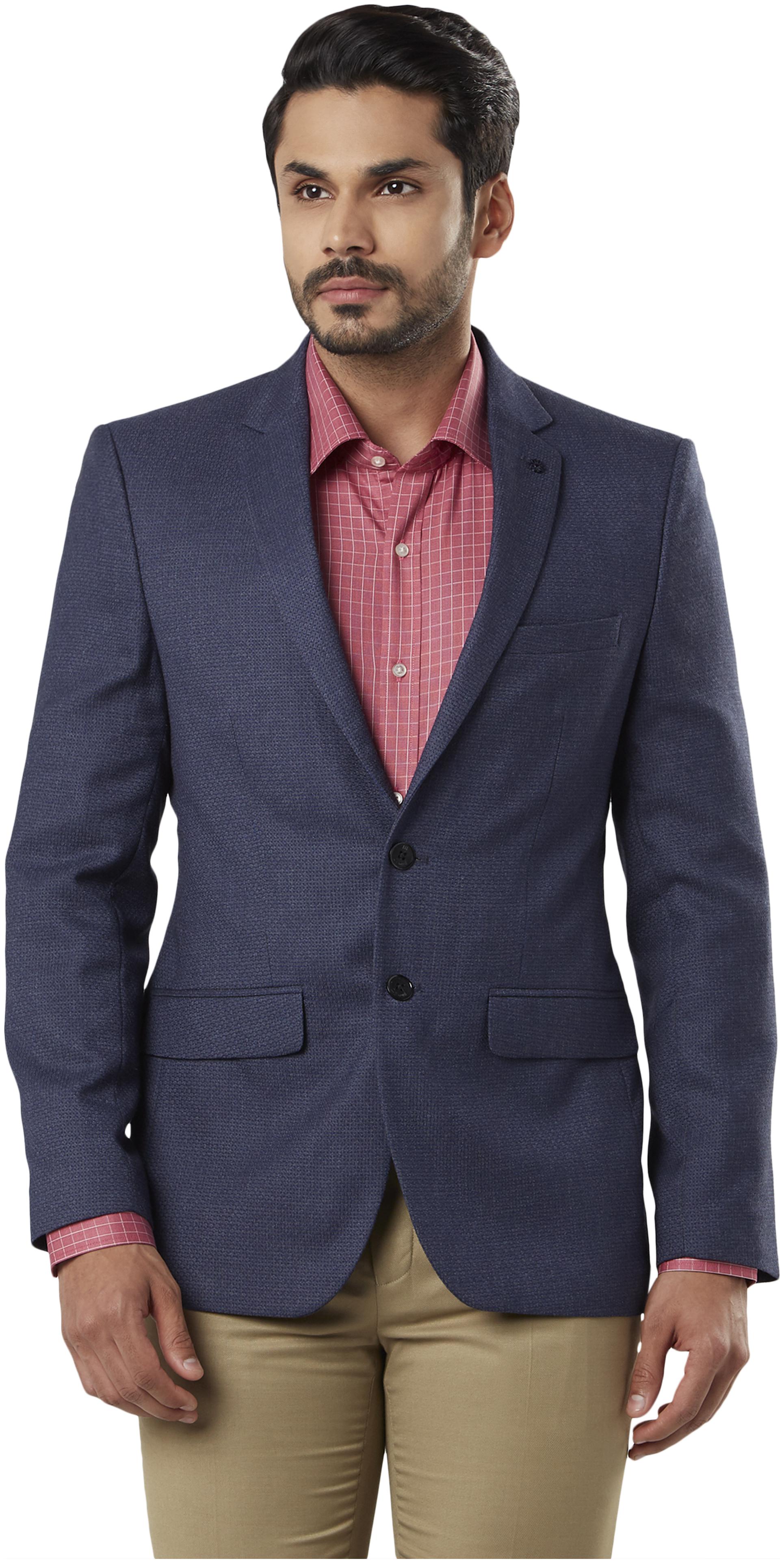 

Raymond Men Rayon Single Breasted Blazer Blue