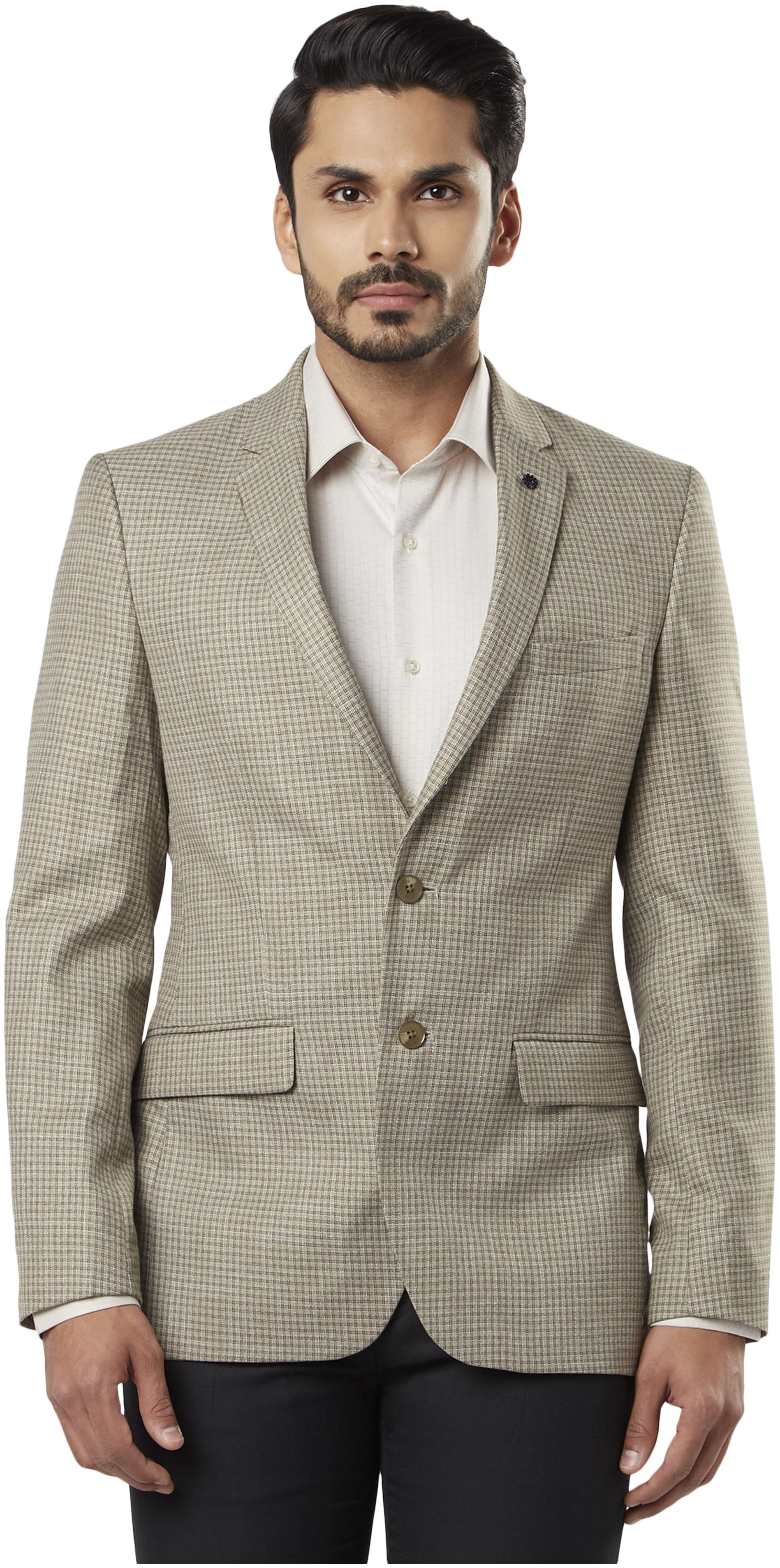 

Raymond Men Polyester Single Breasted Blazer Beige