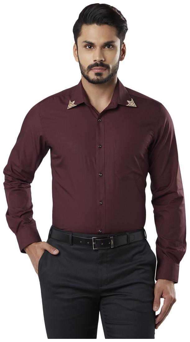 

Raymond Men Regular fit Formal Shirt - Maroon