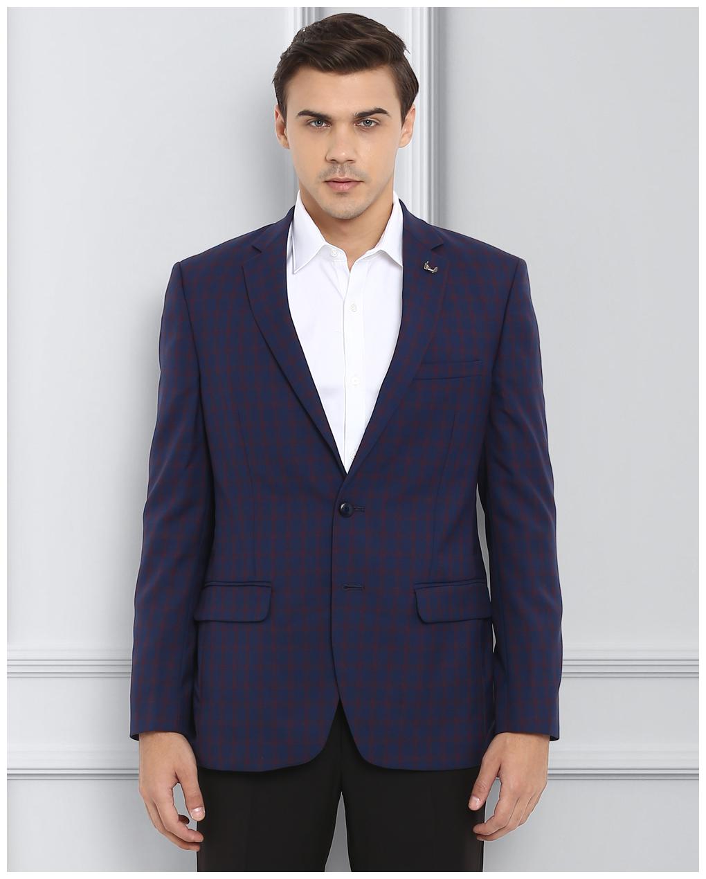 

Raymond Men Blue Solid Regular fit Single Breasted Blazer
