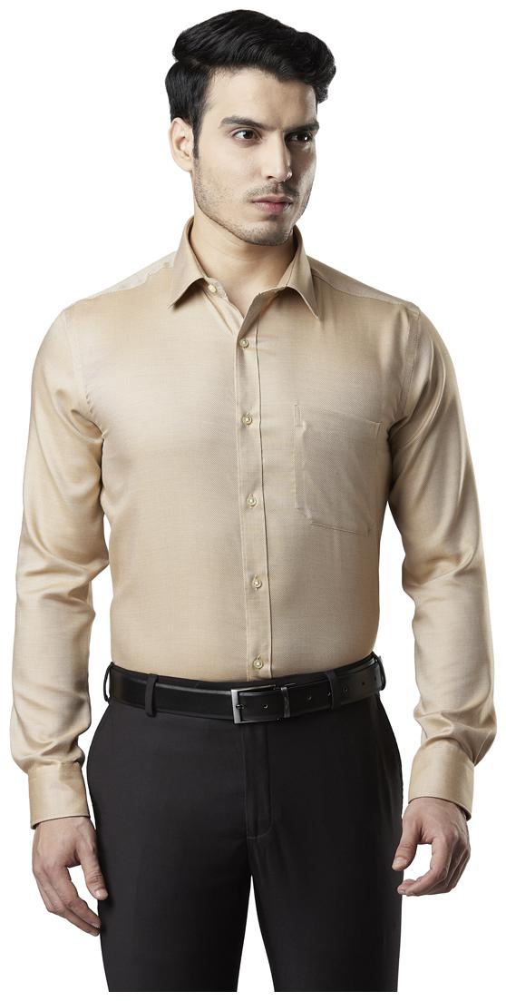 

Raymond Men Regular fit Formal Shirt - Beige