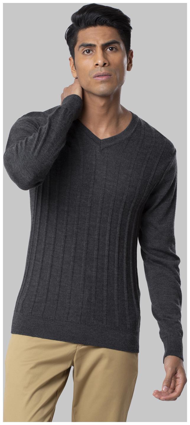 

Raymond Men Wool Blend Solid Pullover Brown