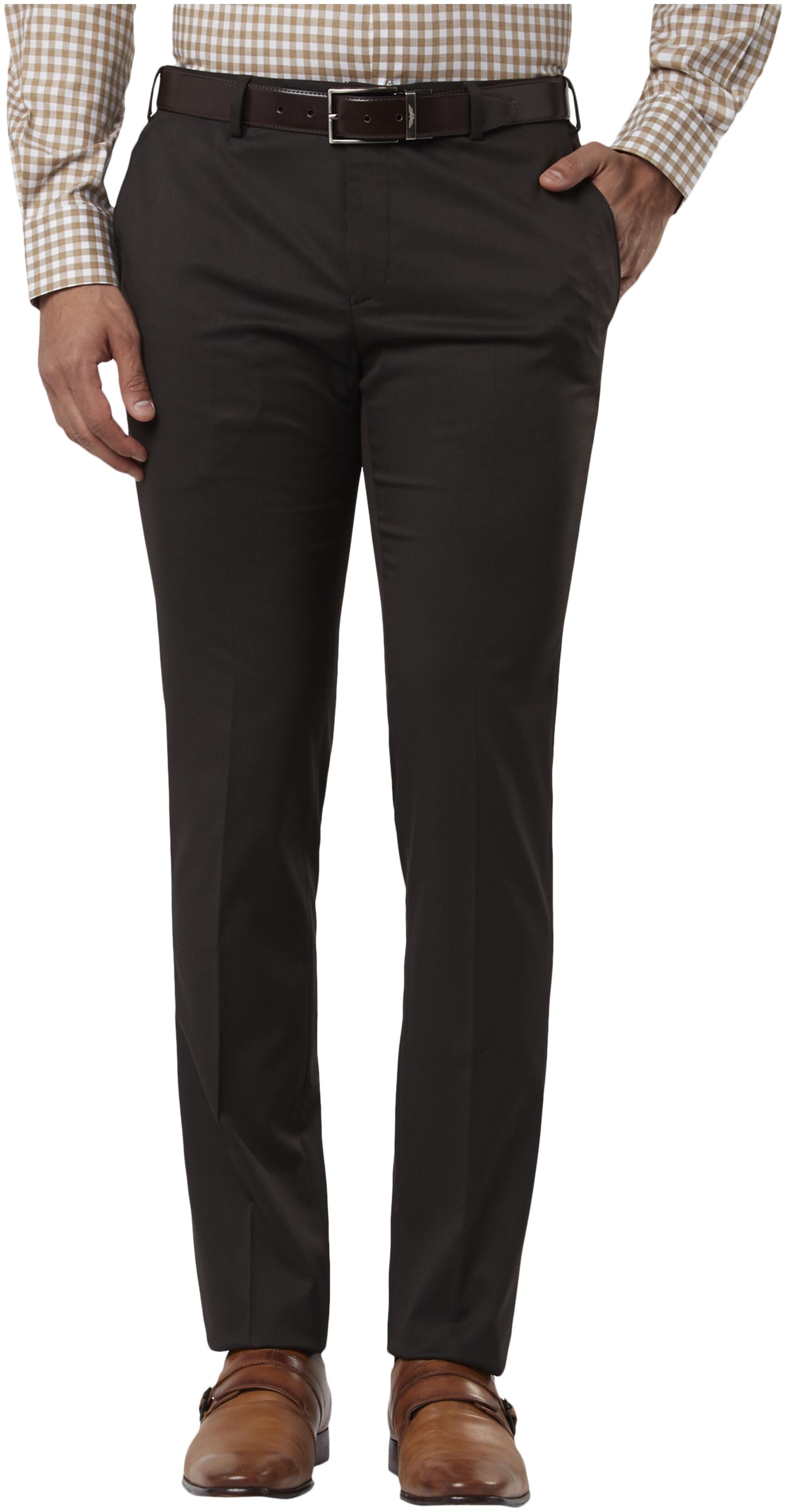 

Raymond Men Solid Slim Fit Formal Trouser - Brown