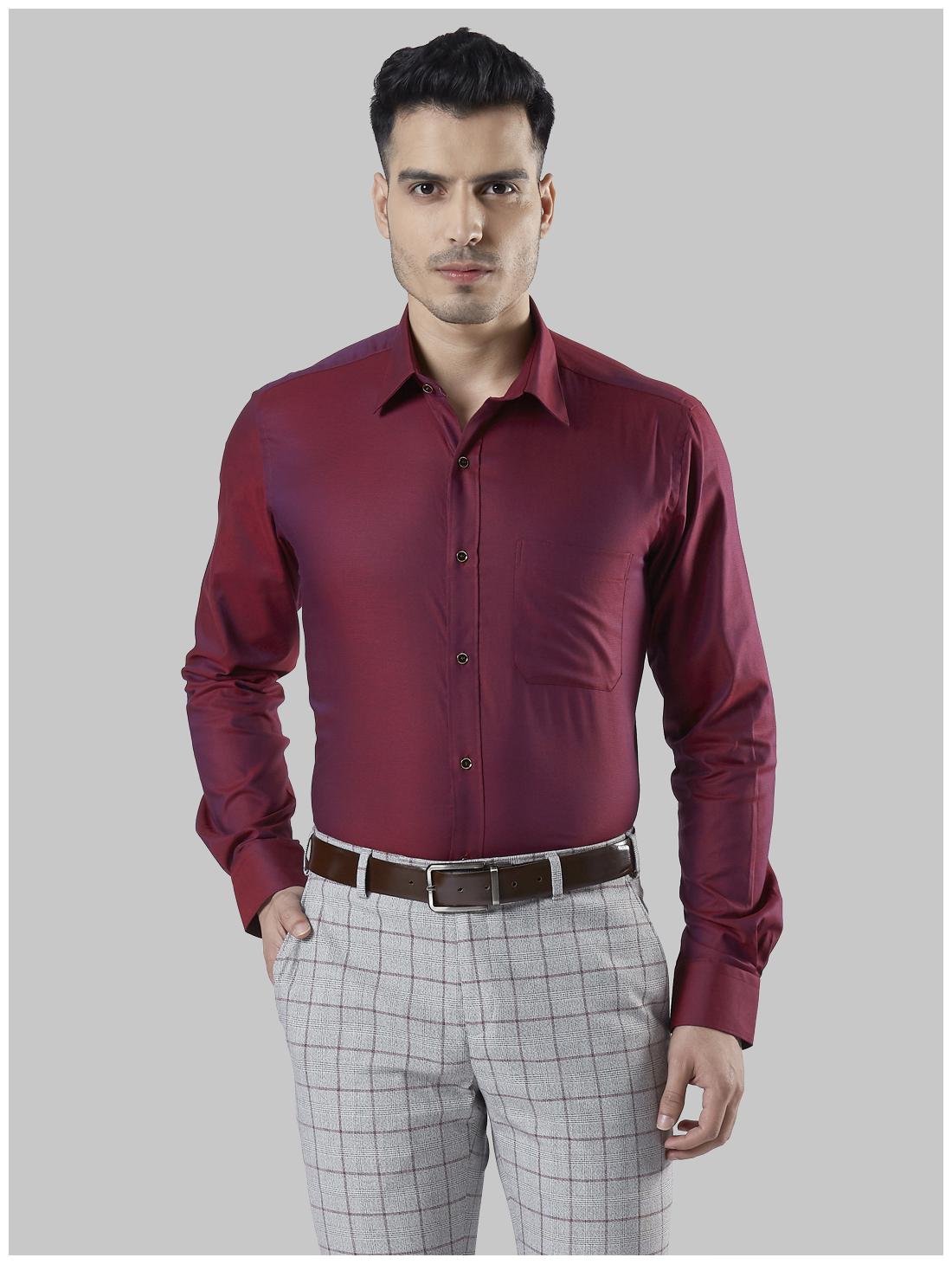 

Raymond Men Regular fit Formal Shirt - Maroon