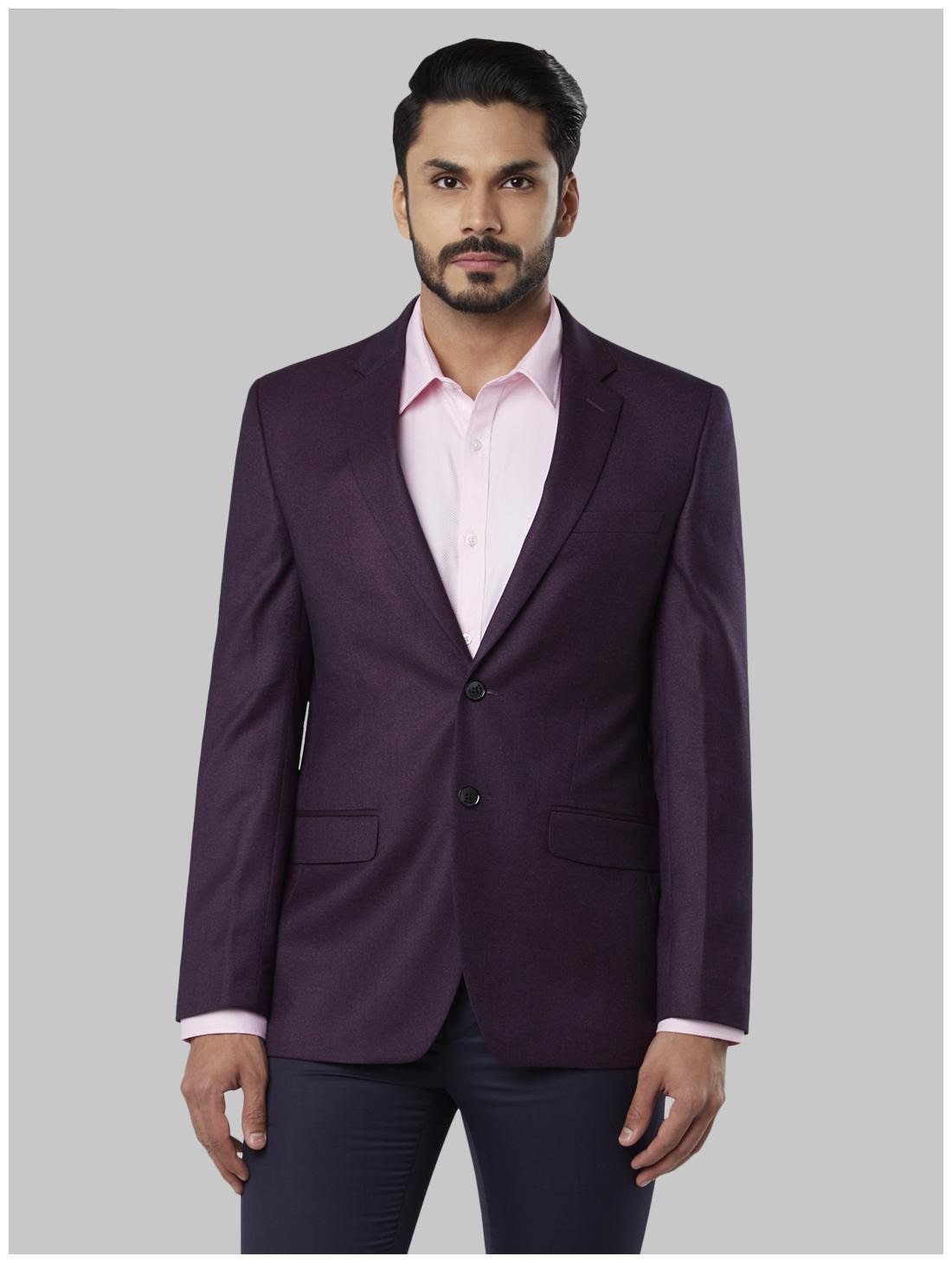

Raymond Men Purple Solid Regular fit Single Breasted Blazer