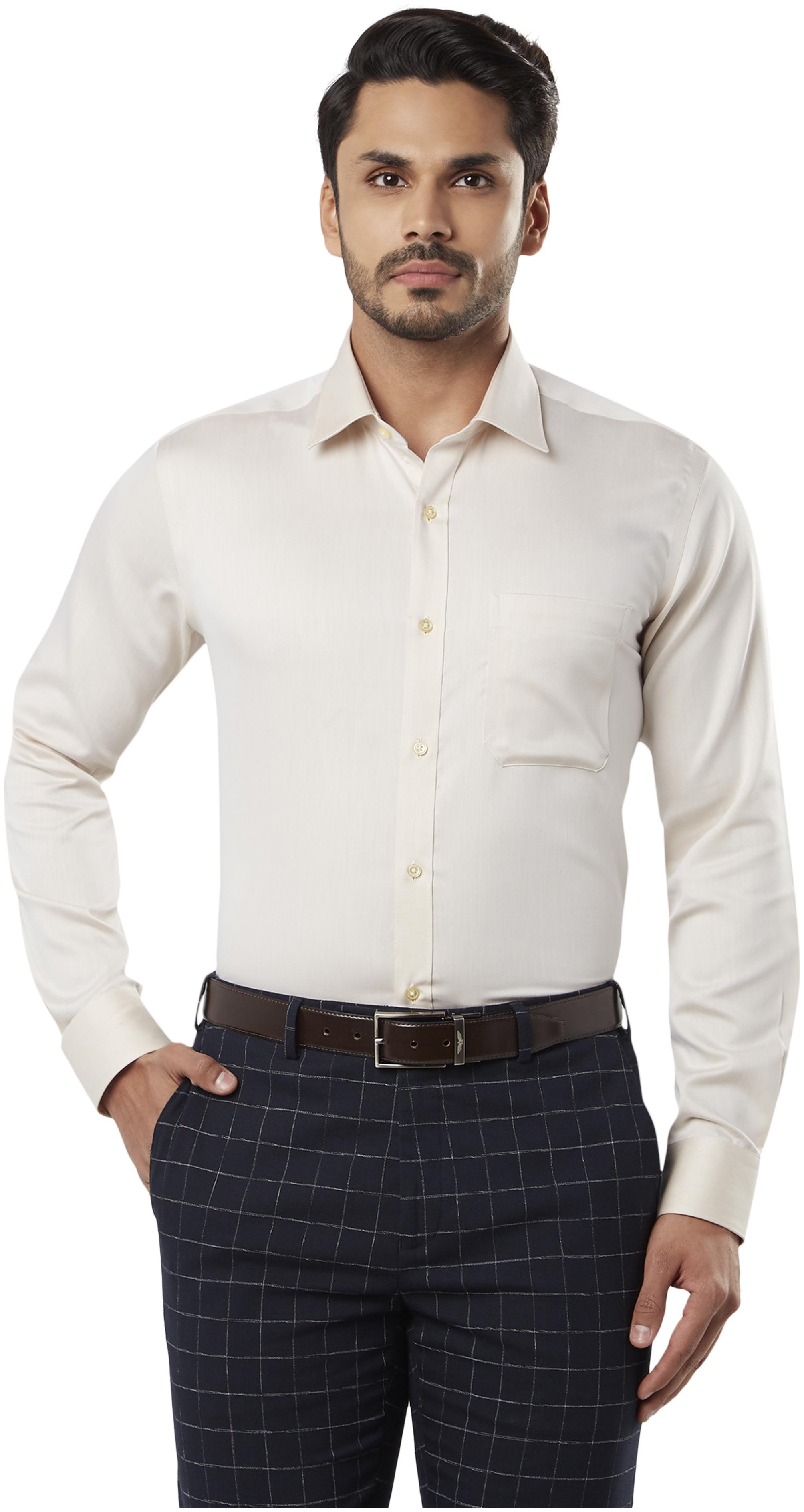 

Raymond Men Regular fit Formal Shirt - Beige