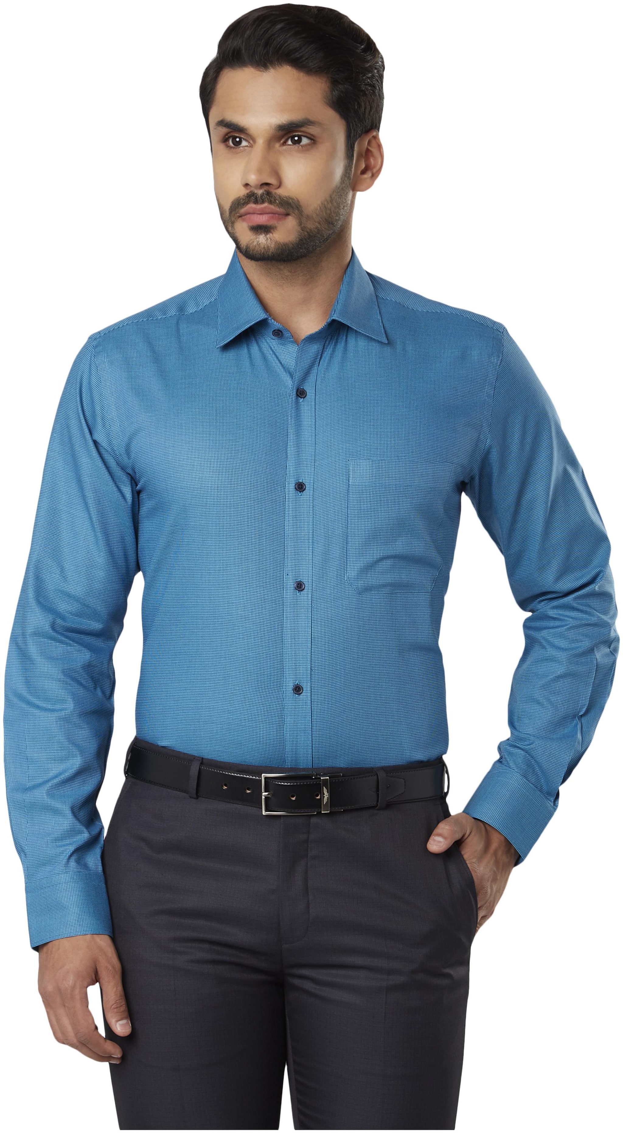 

Raymond Men Regular fit Formal Shirt - Blue